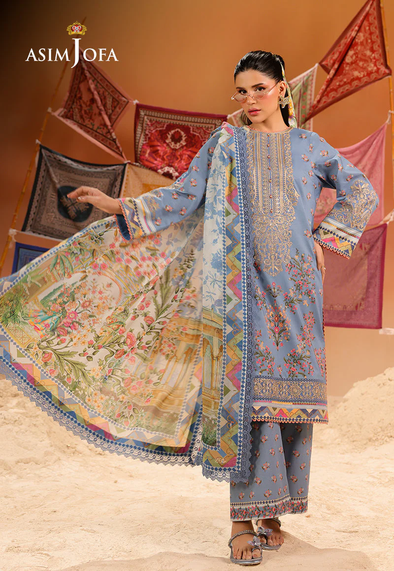 Rhapsody By Asim Jofa Unstitched 3 Piece Summer Suit Ajubu-11 - Image 7