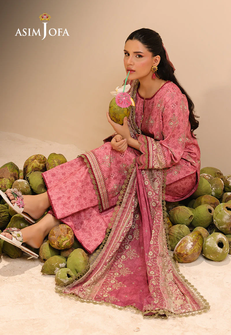 Rhapsody By Asim Jofa Unstitched 3 Piece Summer Suit Ajubu-28 - Image 5