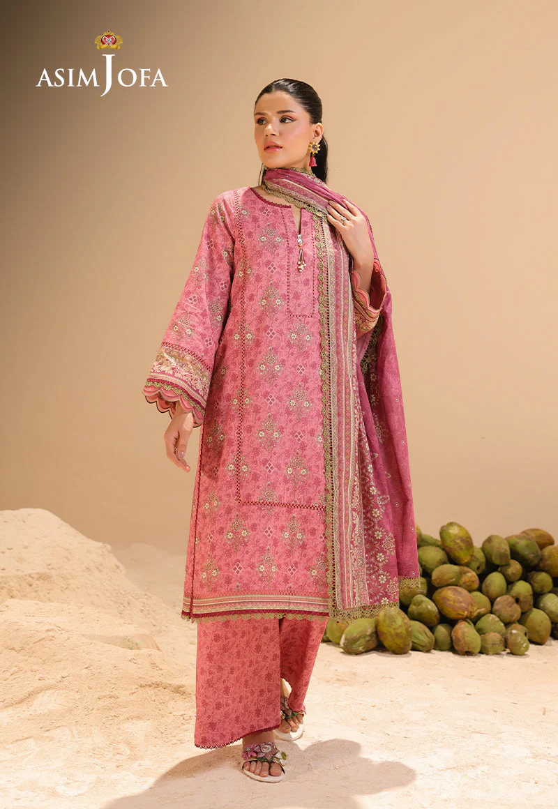 Rhapsody By Asim Jofa Unstitched 3 Piece Summer Suit Ajubu-28 - Image 7