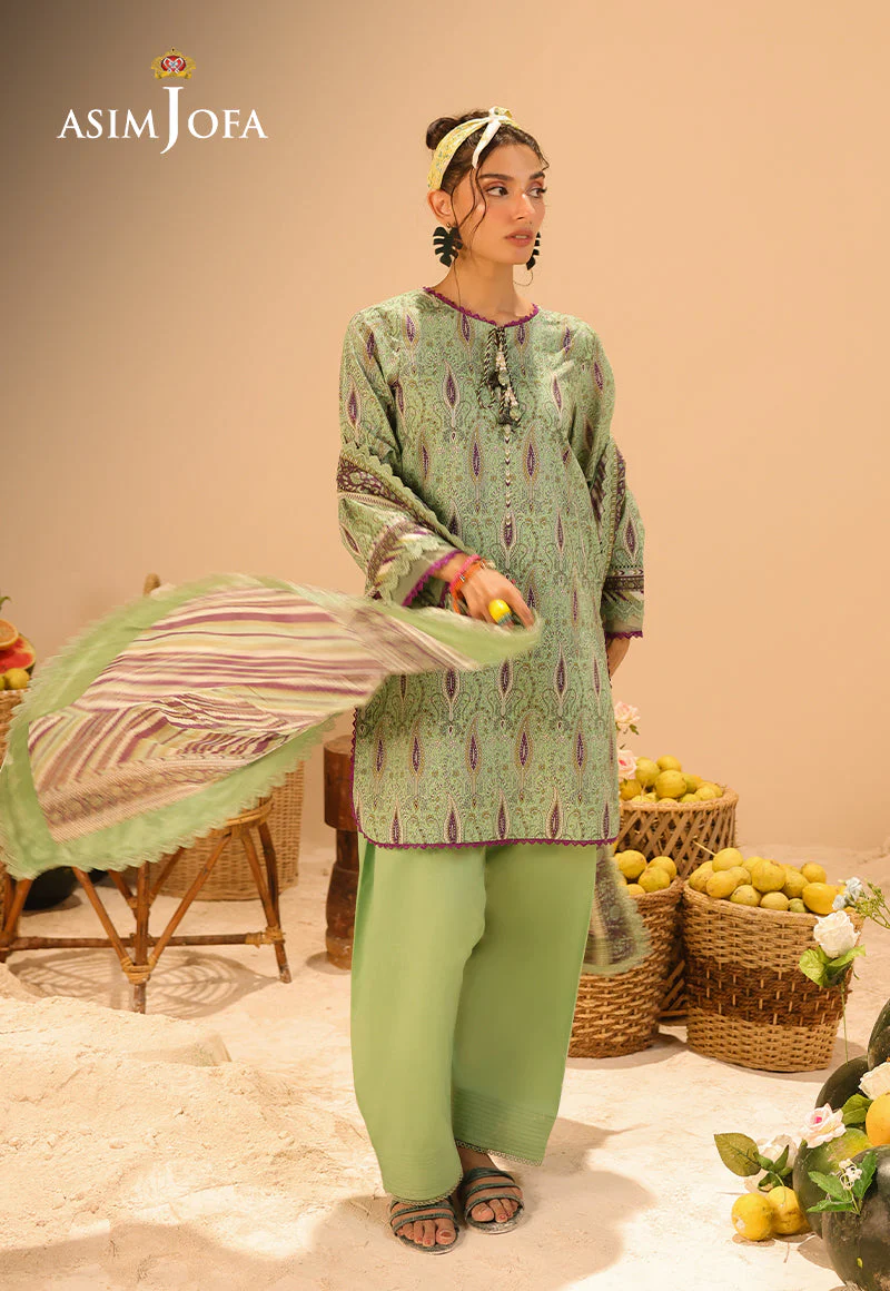 Rhapsody By Asim Jofa Unstitched 3 Piece Summer Suit Ajubu-31 - Image 9