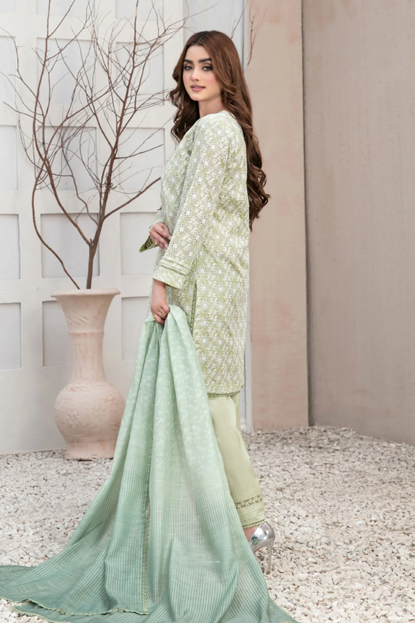 RIfna  By Tawakkal Stitched 3 Piece Emb Lawn Collection-D-2916 - Image 4
