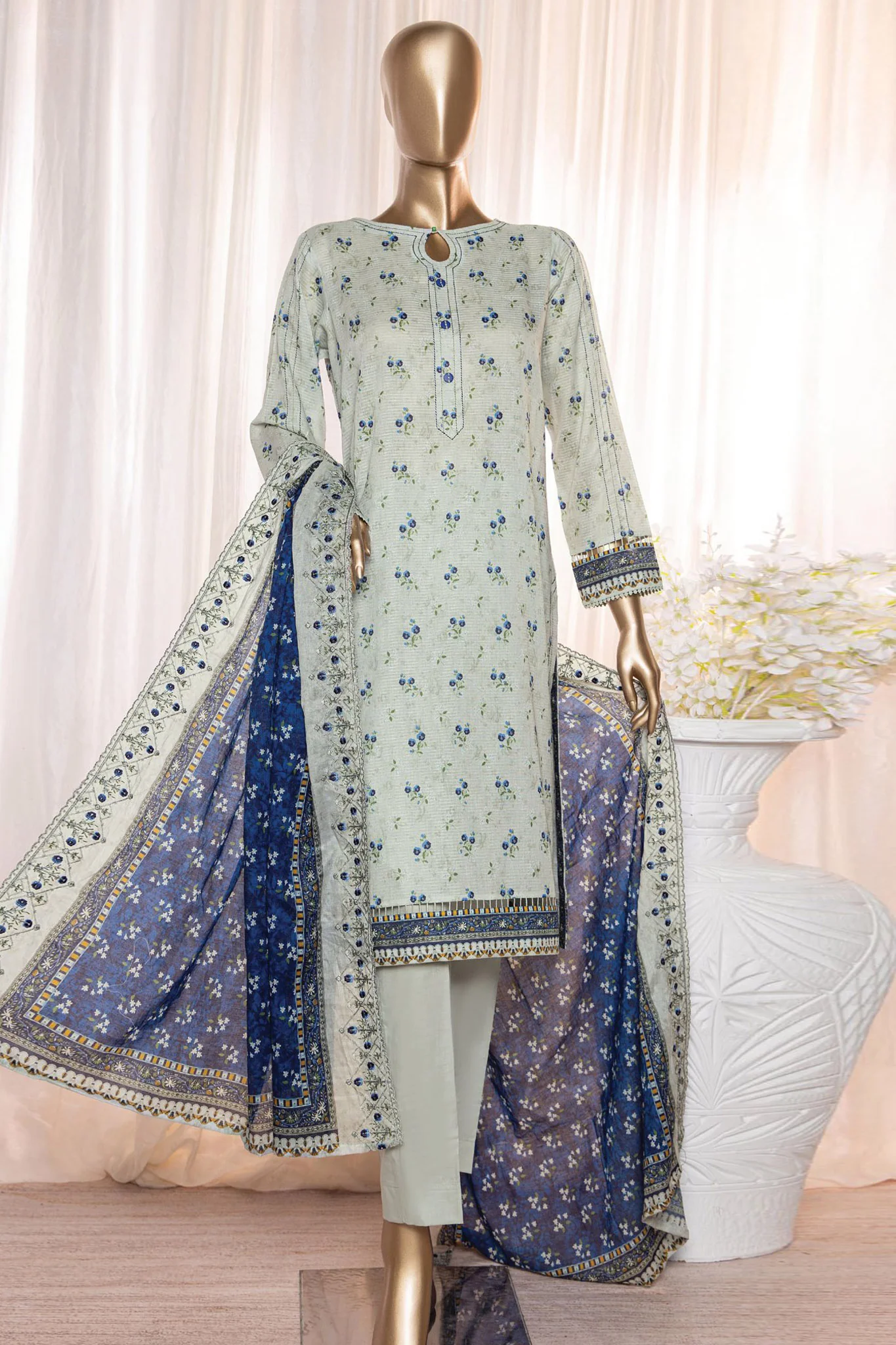 Rimjhim By HZ Unstitched 3 Piece Digital Printed Lawn Suit-REC-123