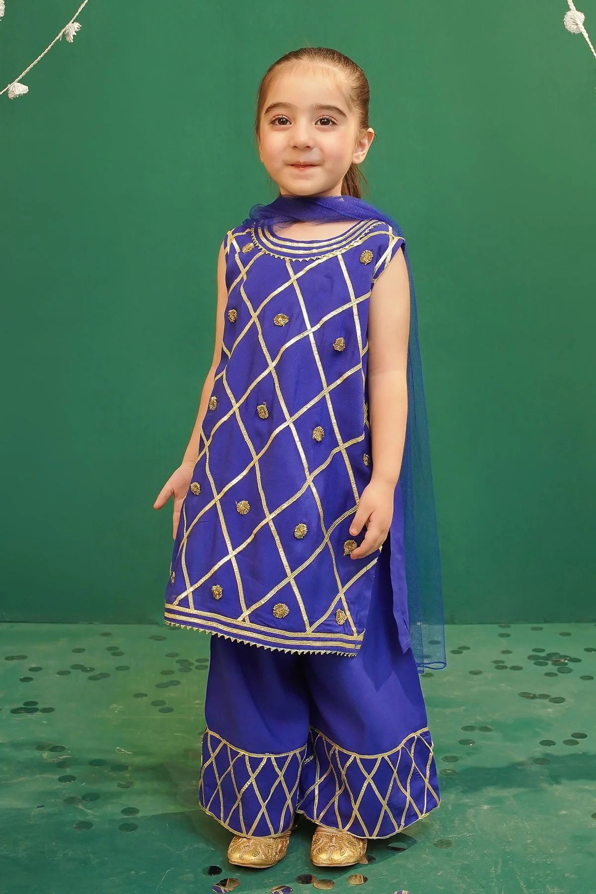 Ochre Clothing Toddlers Eastern Rod Silk Embellished 3 Pc Suit - Image 2