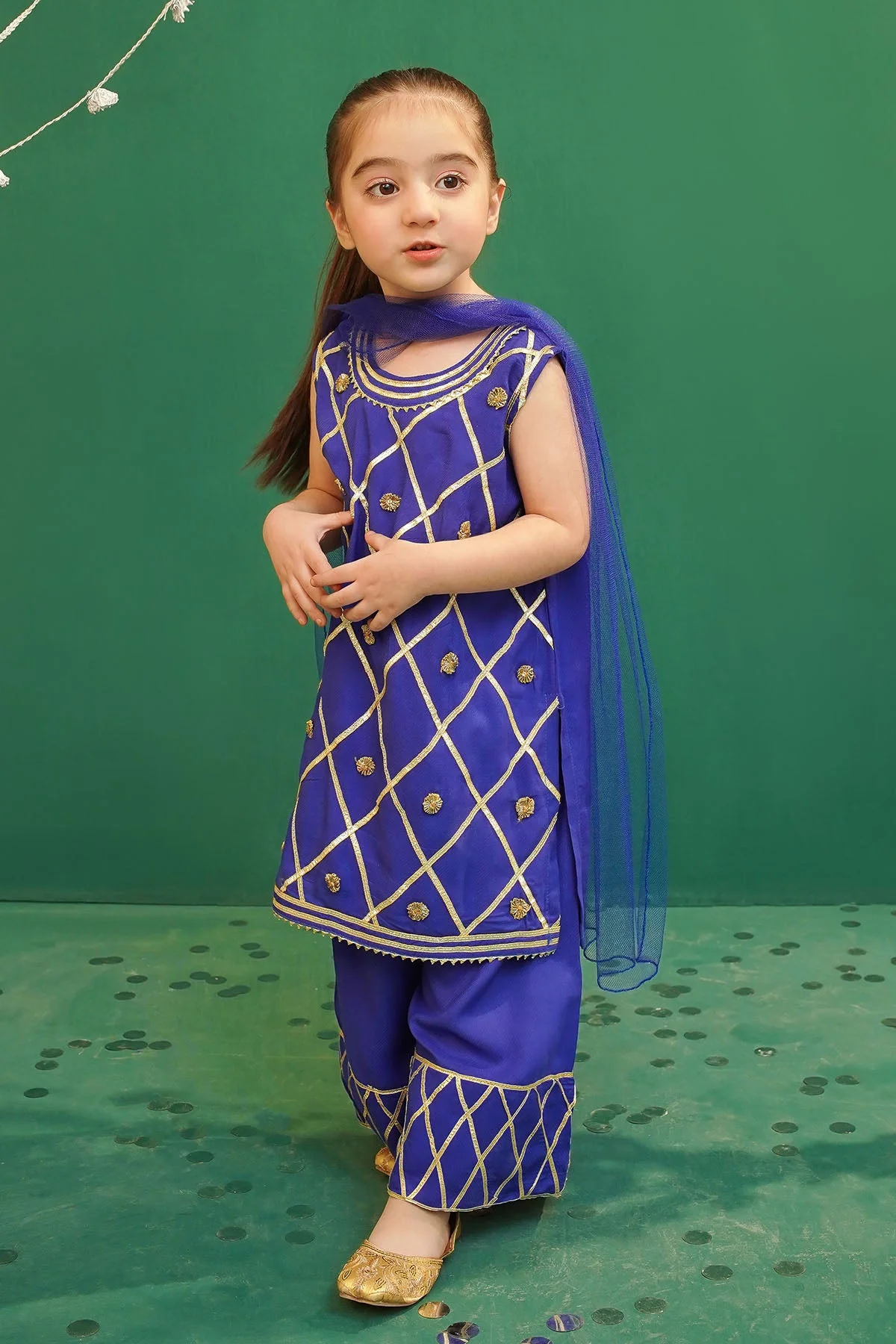 Ochre Clothing Toddlers Eastern Rod Silk Embellished 3 Pc Suit - Image 3
