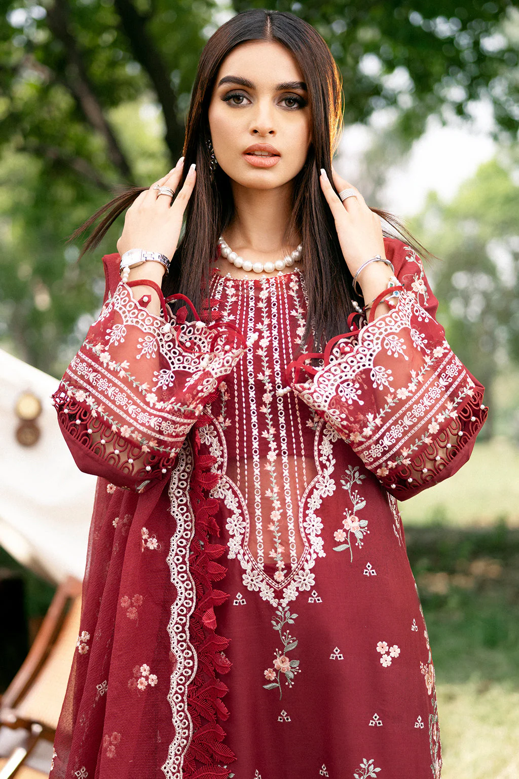 Sardinia Unstitched 3 Piece Luxury Lawn Collection-ROSABEL - Image 3