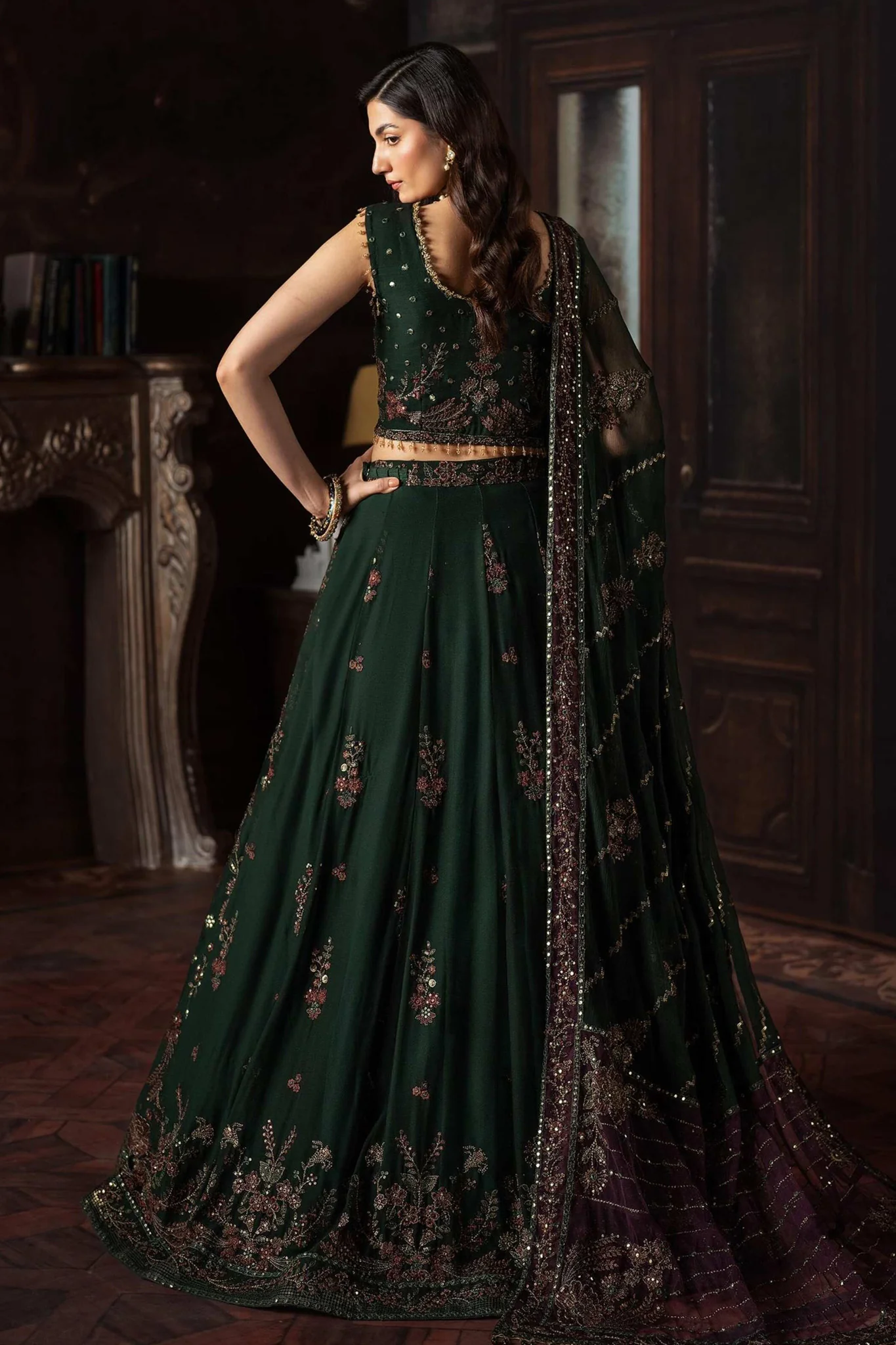 Rouge By Zarif Unstitched 3 Piece Luxury Wedding Formals Suit-ZRW-01-Elizabeth - Image 3