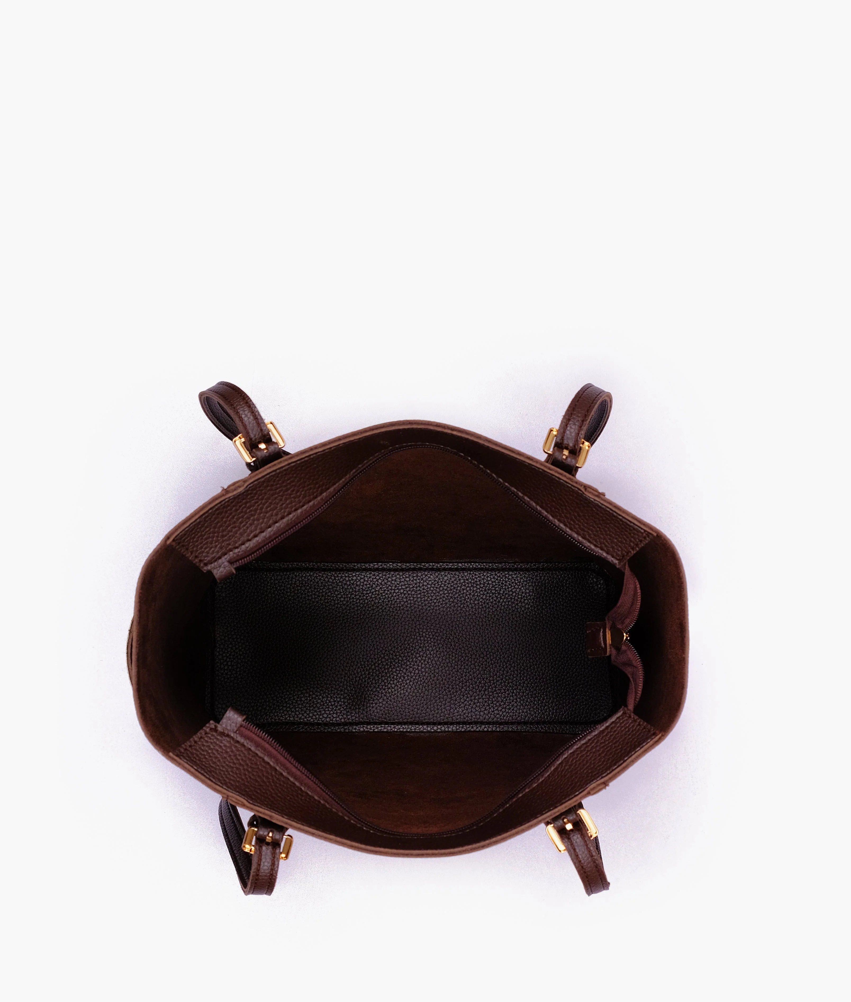 RTW Creation - Dark brown double pocket tote - Image 5