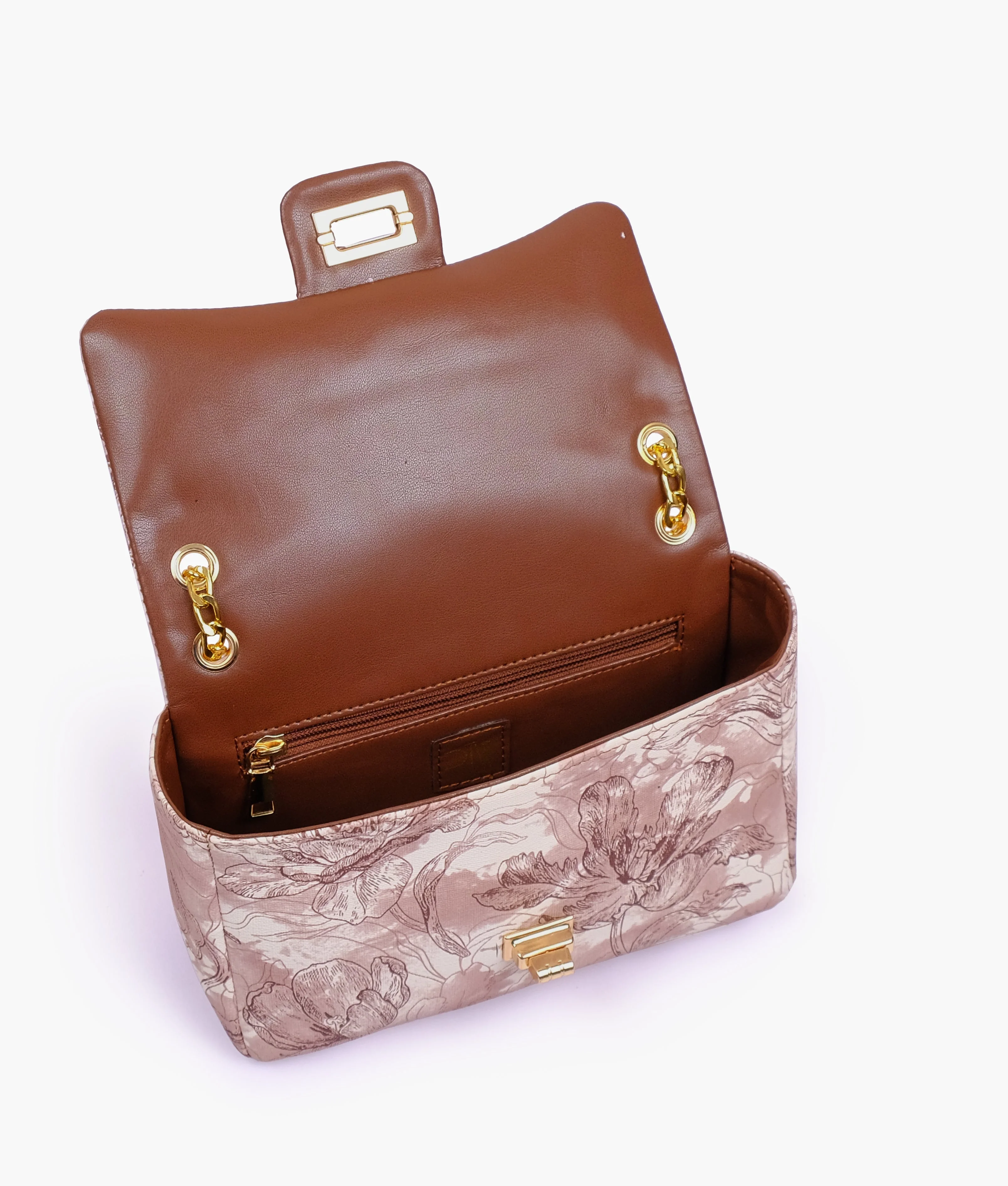 RTW Creation - Horse brown printed mini bag with chain - Image 5