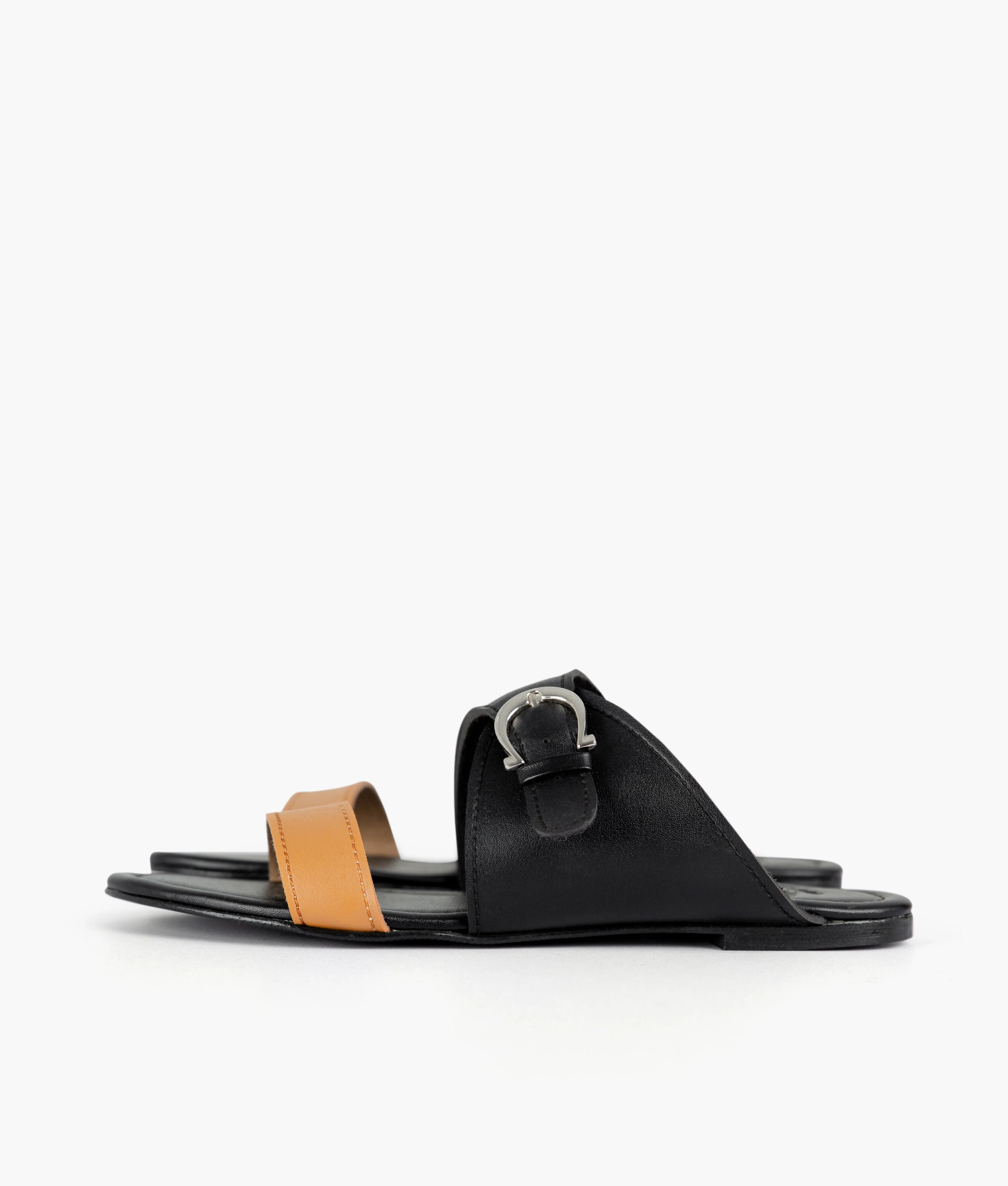 RTW Creation - Mustard and black buckle-up flats - Image 4