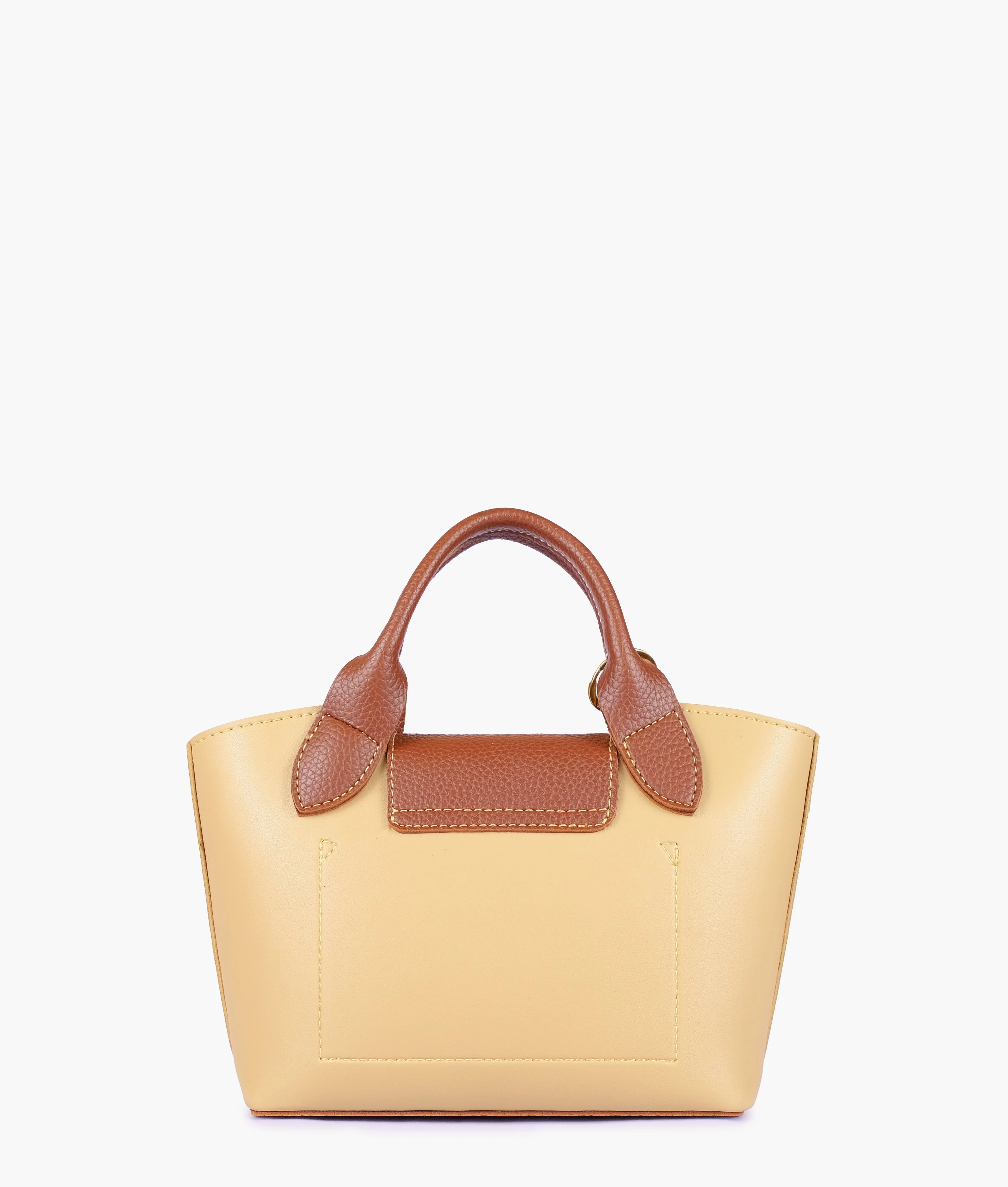 RTW Creation - Off-white and brown mini top-handle tote bag - Image 4