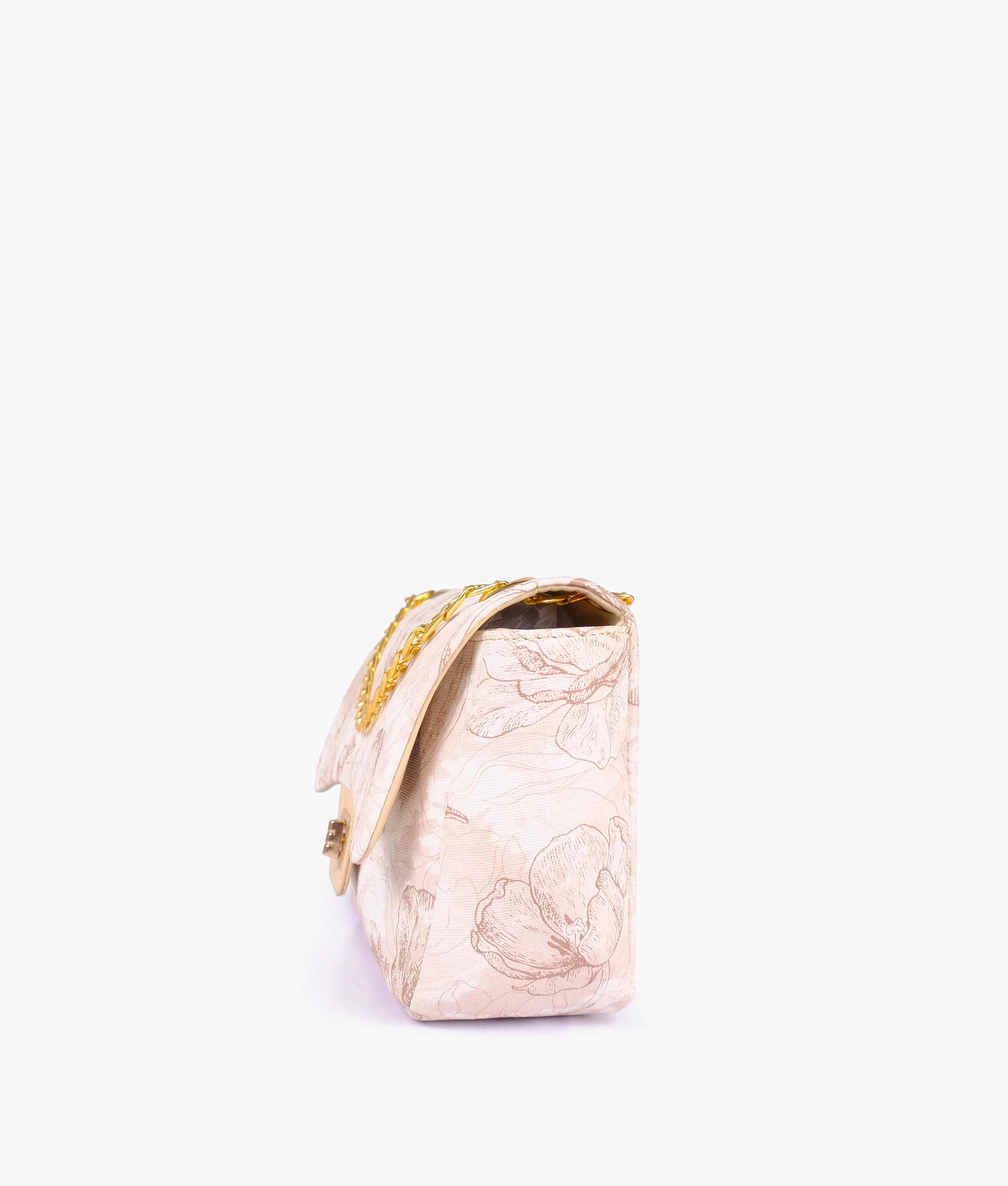 RTW Creation - Off-white printed mini bag with chain - Image 3