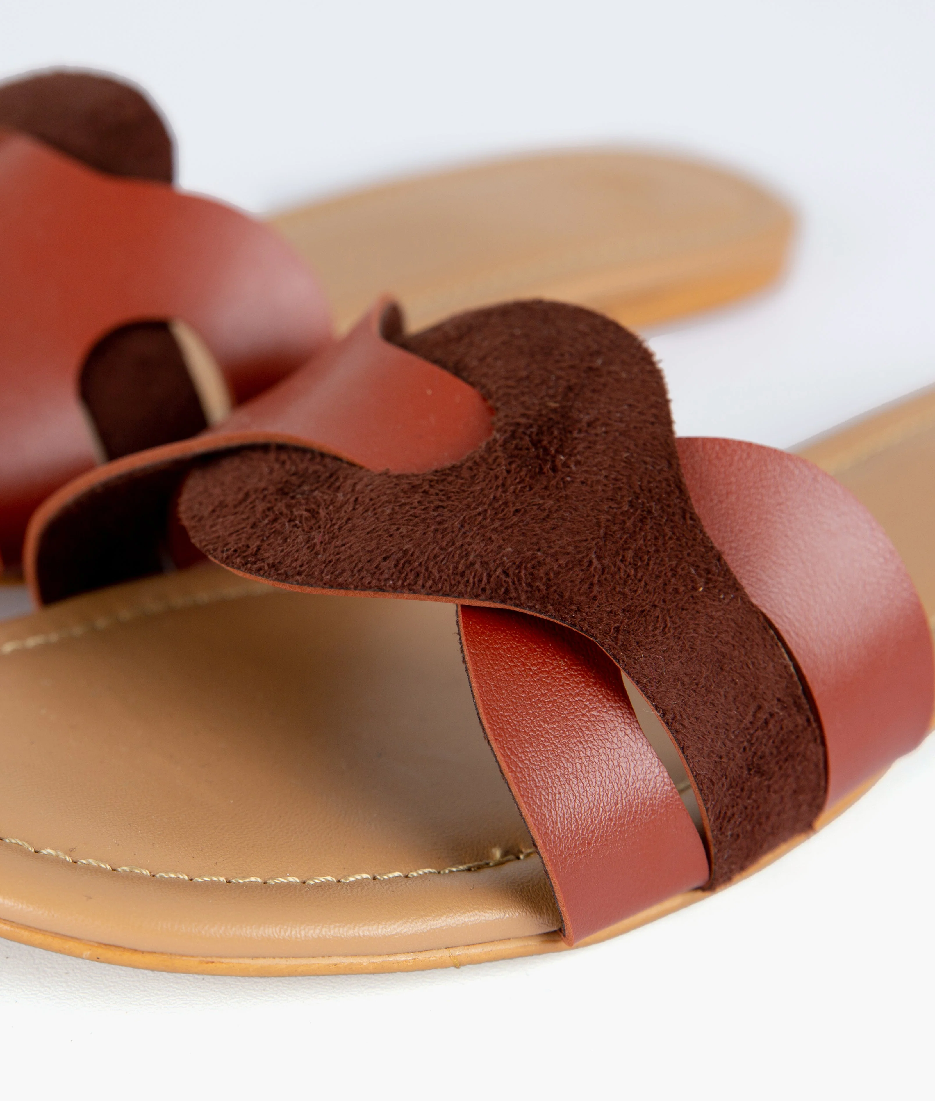 RTW Creation - Rust suede flats - Image 2