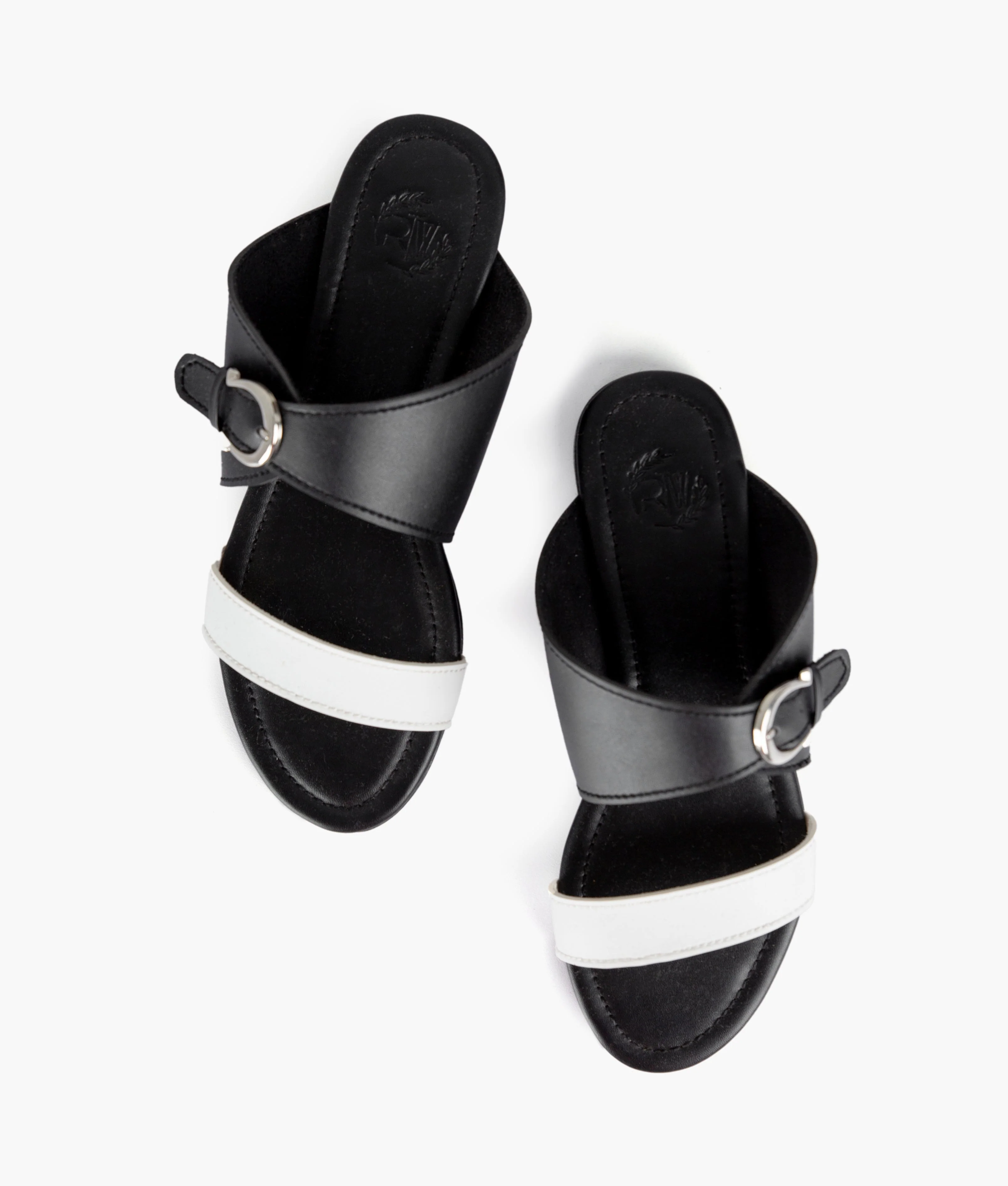RTW Creation - White and black buckle-up flats - Image 3