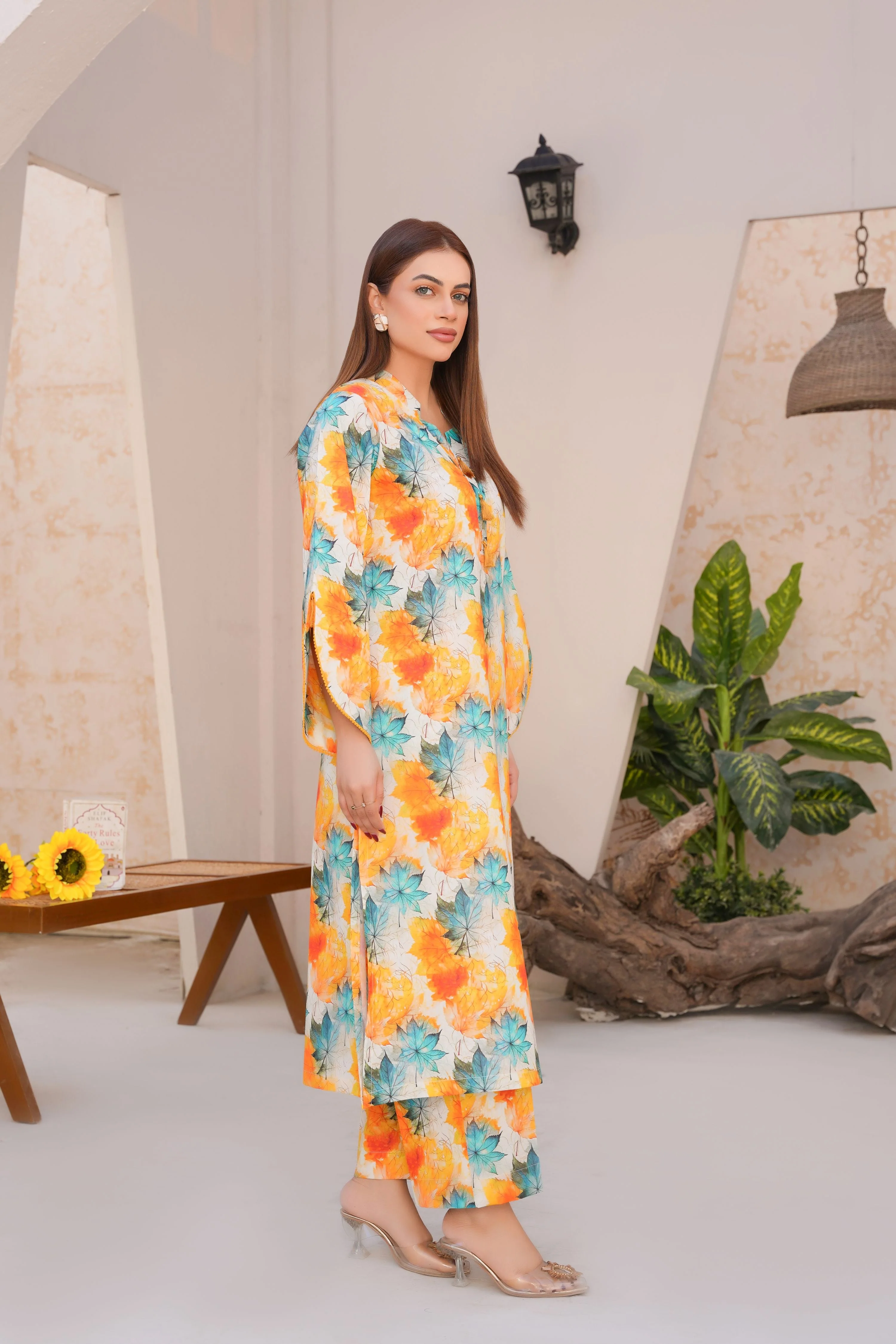 Threads & Weaves Stitched 2 Piece Lawn Suit-Vibrant Floral Lawn Suit-RTWL25105 - Image 3