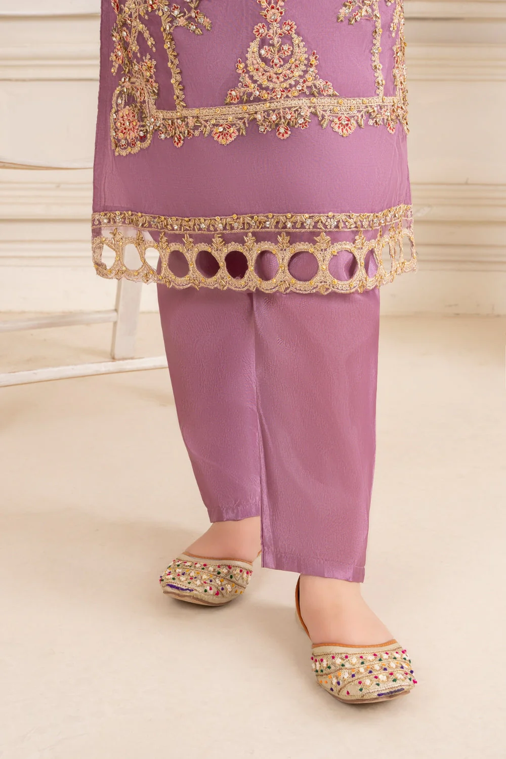 Khayat Stitched 3 Piece Formals Kids Suit-Lilac - Image 8