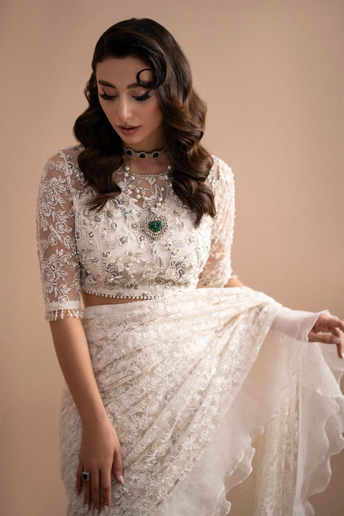 Lumiere By Imrozia Serene Stitched 3 Piece Formals Suit-S.S 04 Dream - Image 2