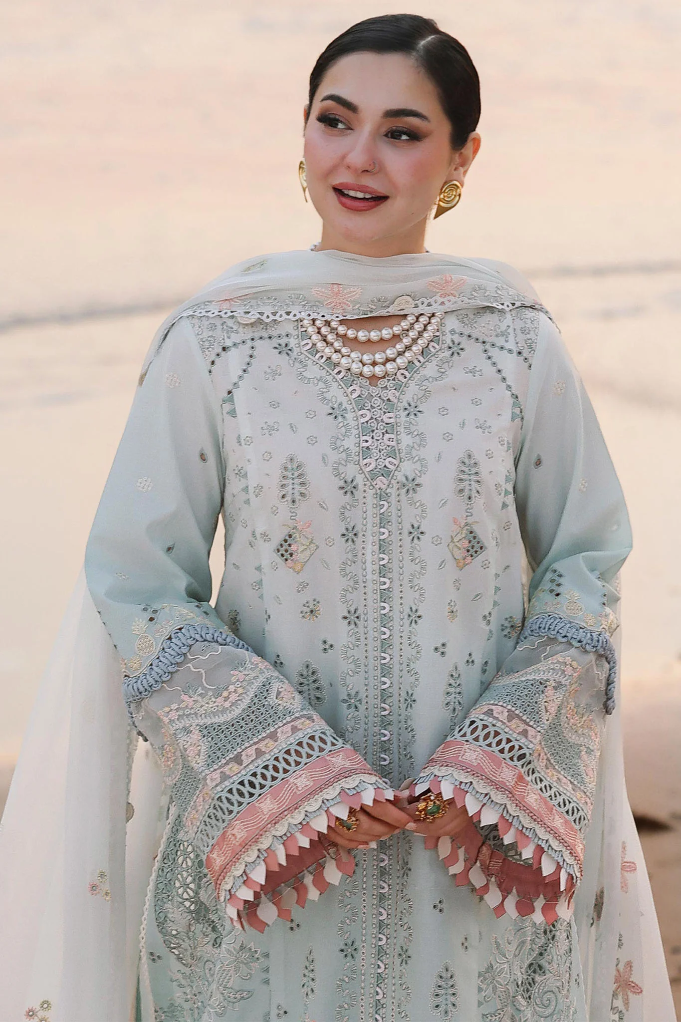 Sahil By Qalamkar Unstitched 3 Piece Luxury Lawn Suit-SA-05-Ayra - Image 2