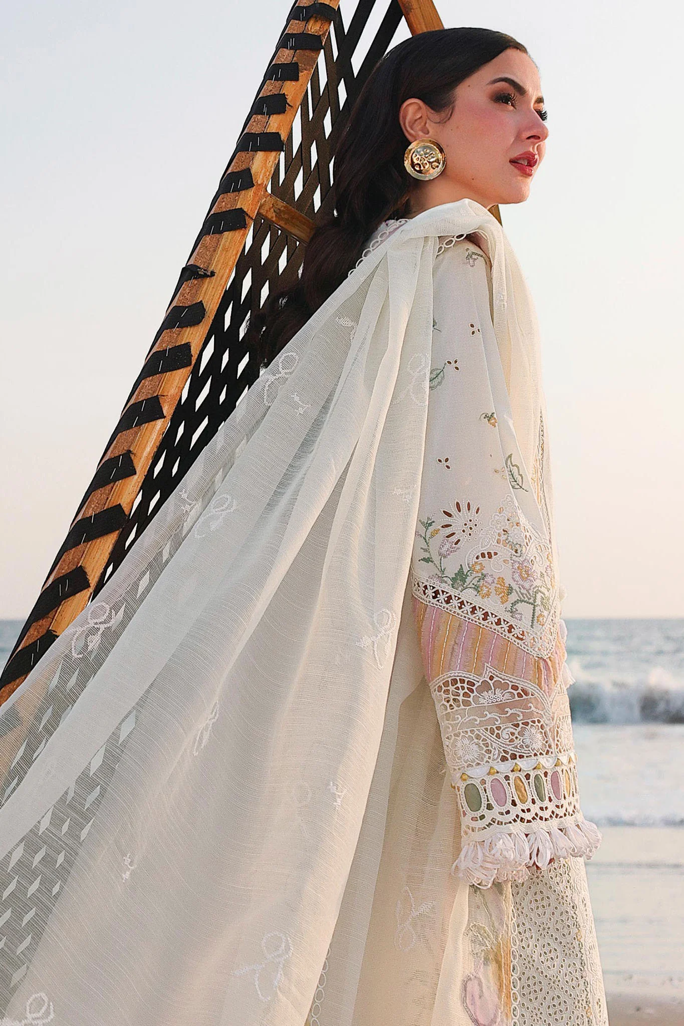 Sahil By Qalamkar Unstitched 3 Piece Luxury Lawn Suit-SA-10-Ilara - Image 4