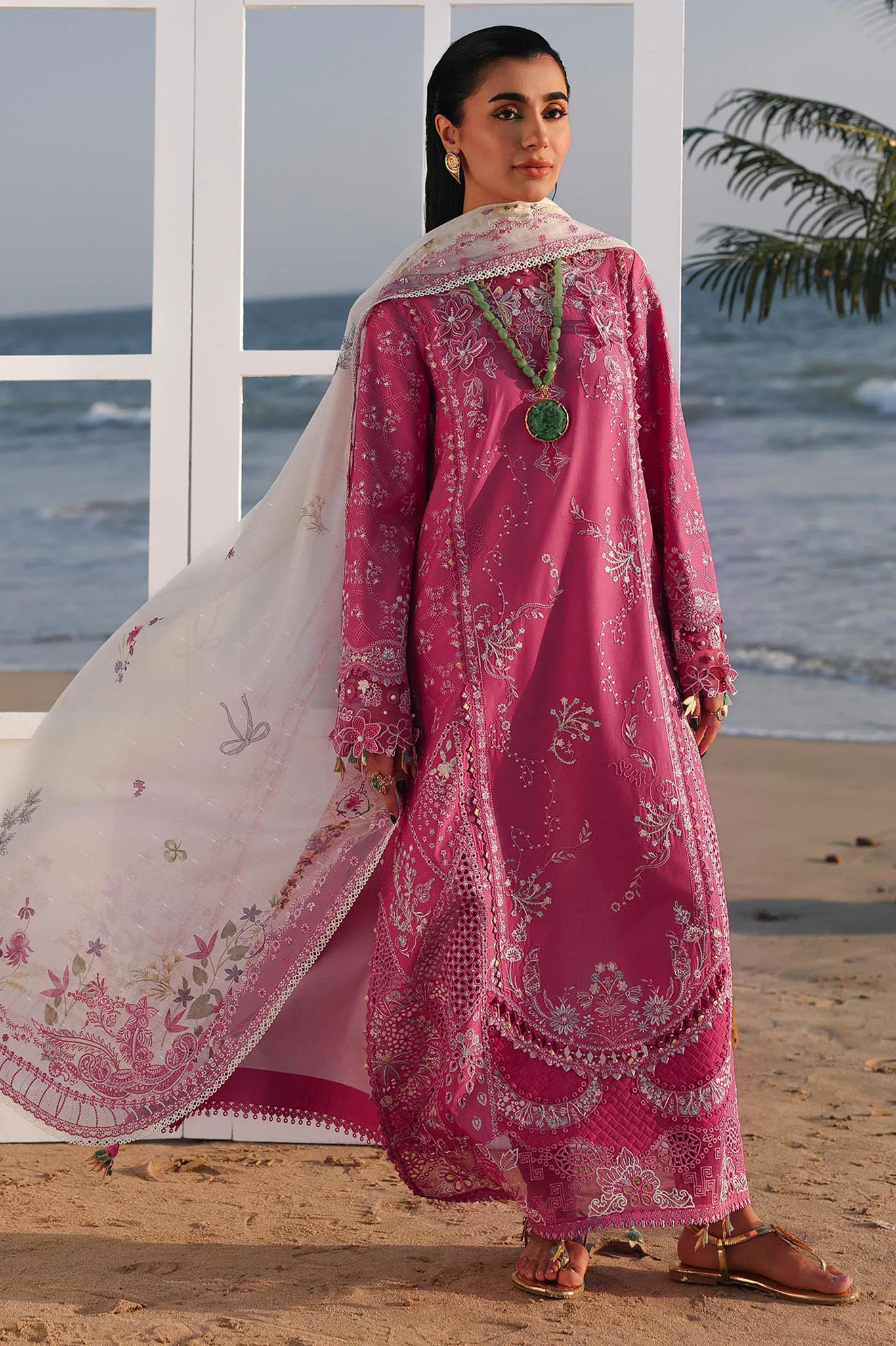 Sahil By Qalamkar Unstitched 3 Piece Luxury Lawn Suit-SA-13-Tara - Image 4