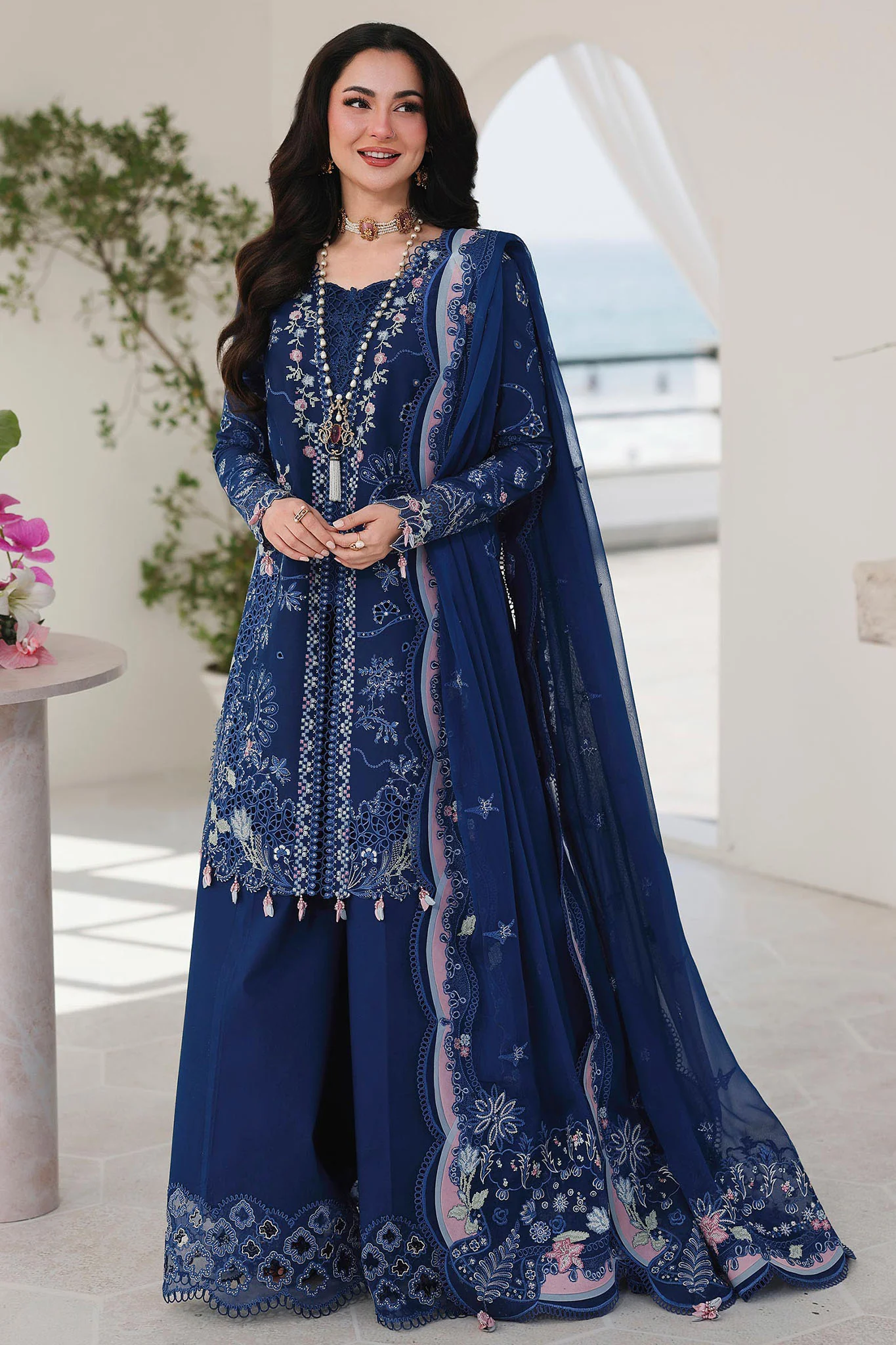 Sahil By Qalamkar Unstitched 3 Piece Luxury Lawn Suit-SA-16-Esma
