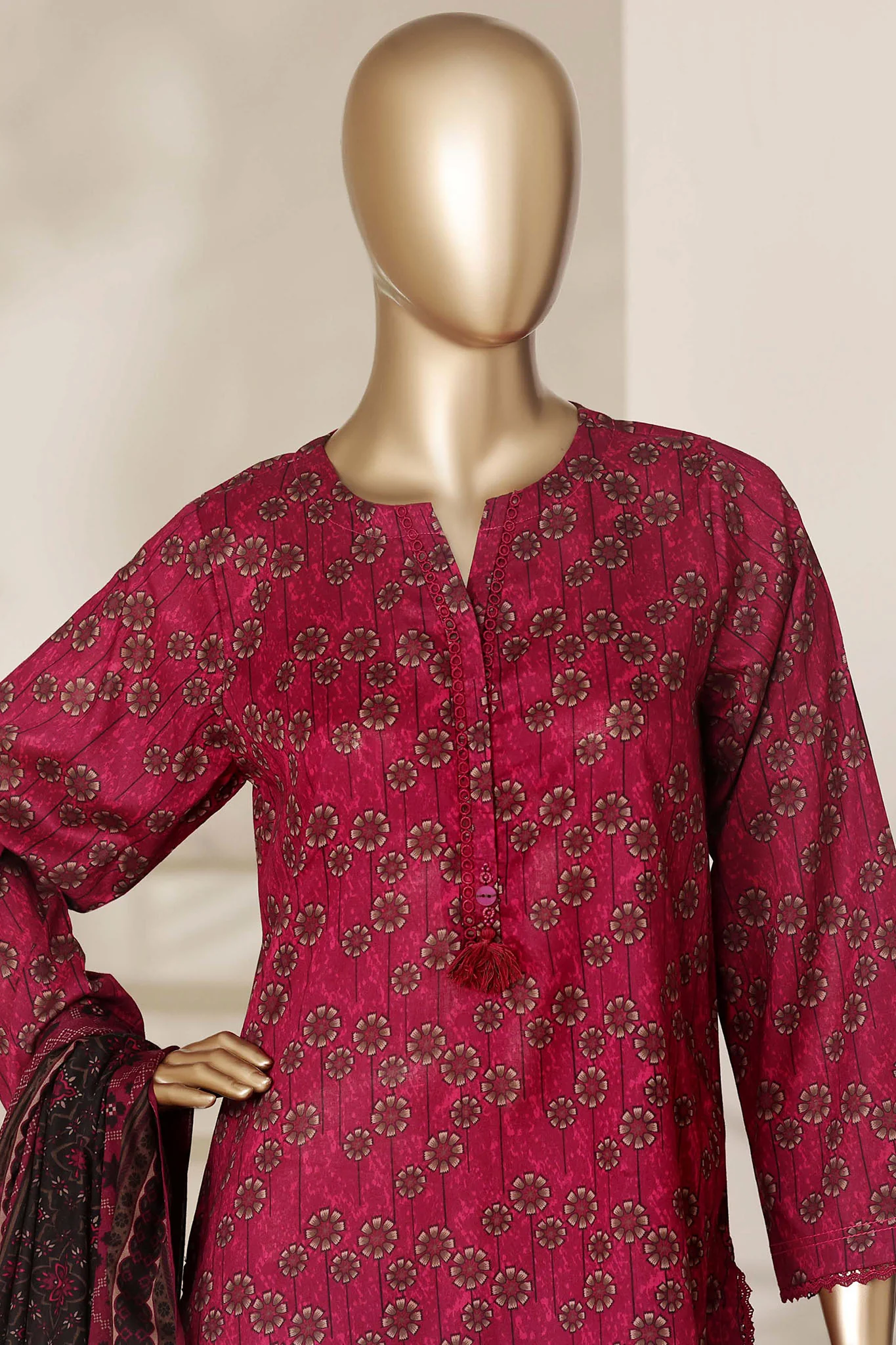 Sada Bahar Stitched 3 Piece Printed With Shalwar- PR-83 A-ATISHI - Image 2