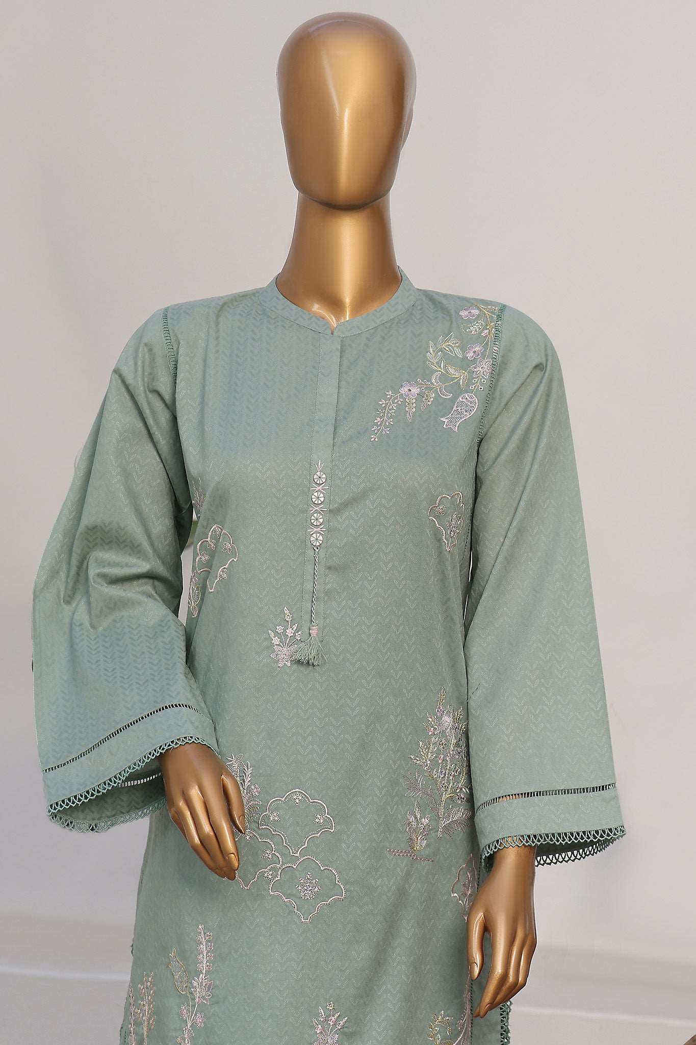 Sada Bahar Stitched 2 Piece Co Ords Emb Jacquard Vol-05 Suit-D-04-Pista - Image 2