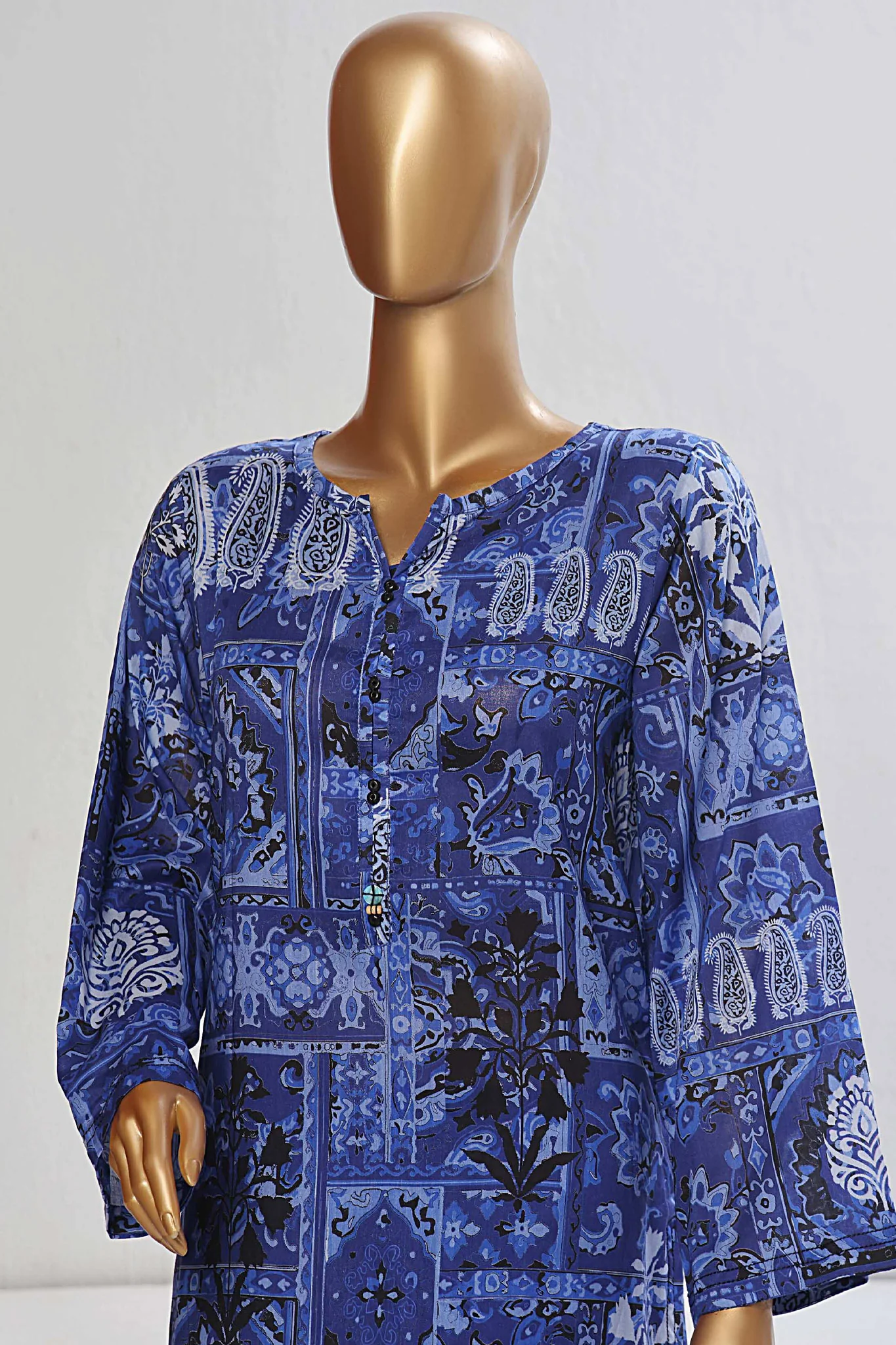Sada Bahar Stitched 2 Piece Co Ords Printed Lawn Vol-03 Suit-D-4932-Blue - Image 2