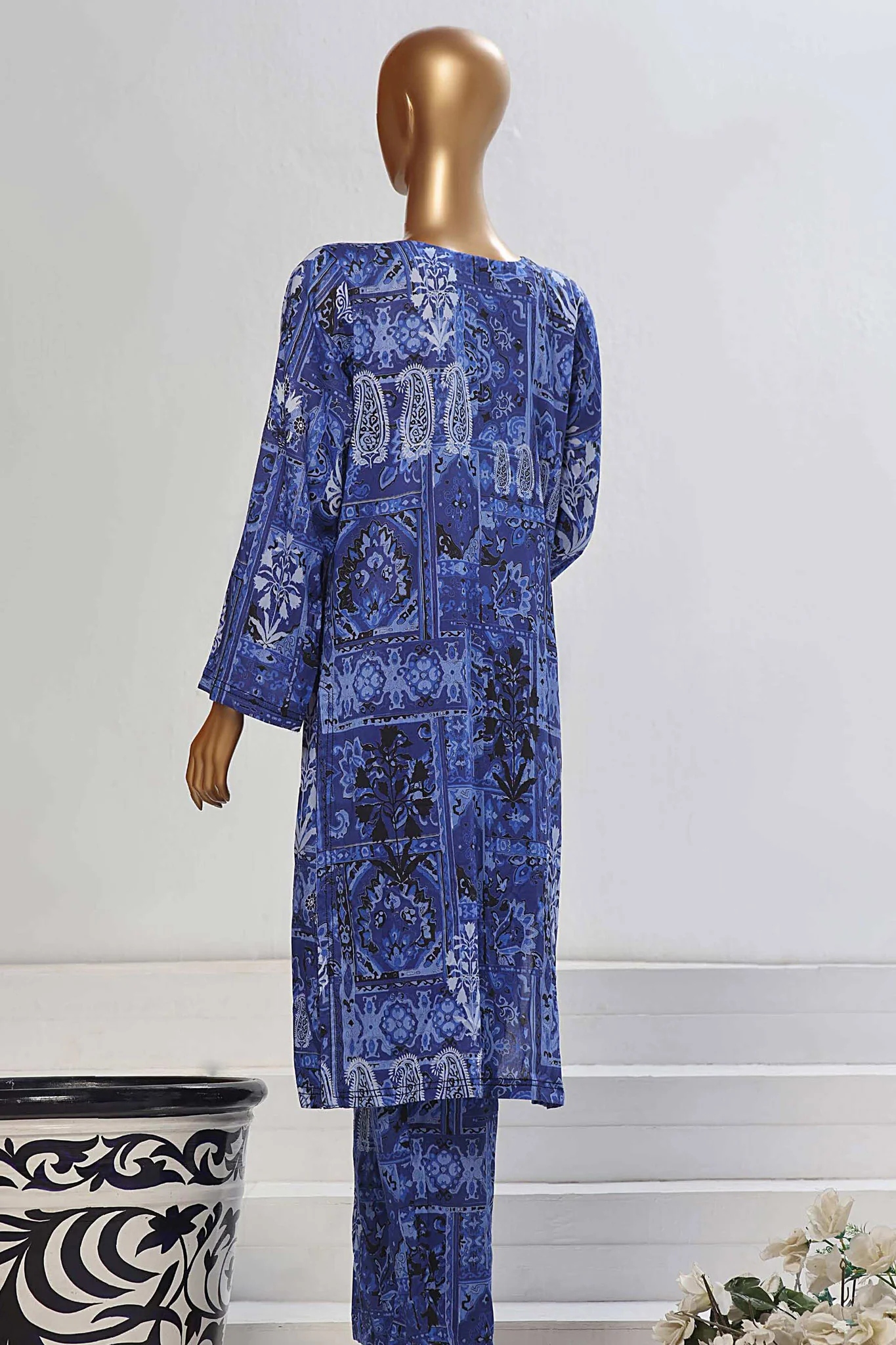 Sada Bahar Stitched 2 Piece Co Ords Printed Lawn Vol-03 Suit-D-4932-Blue - Image 3