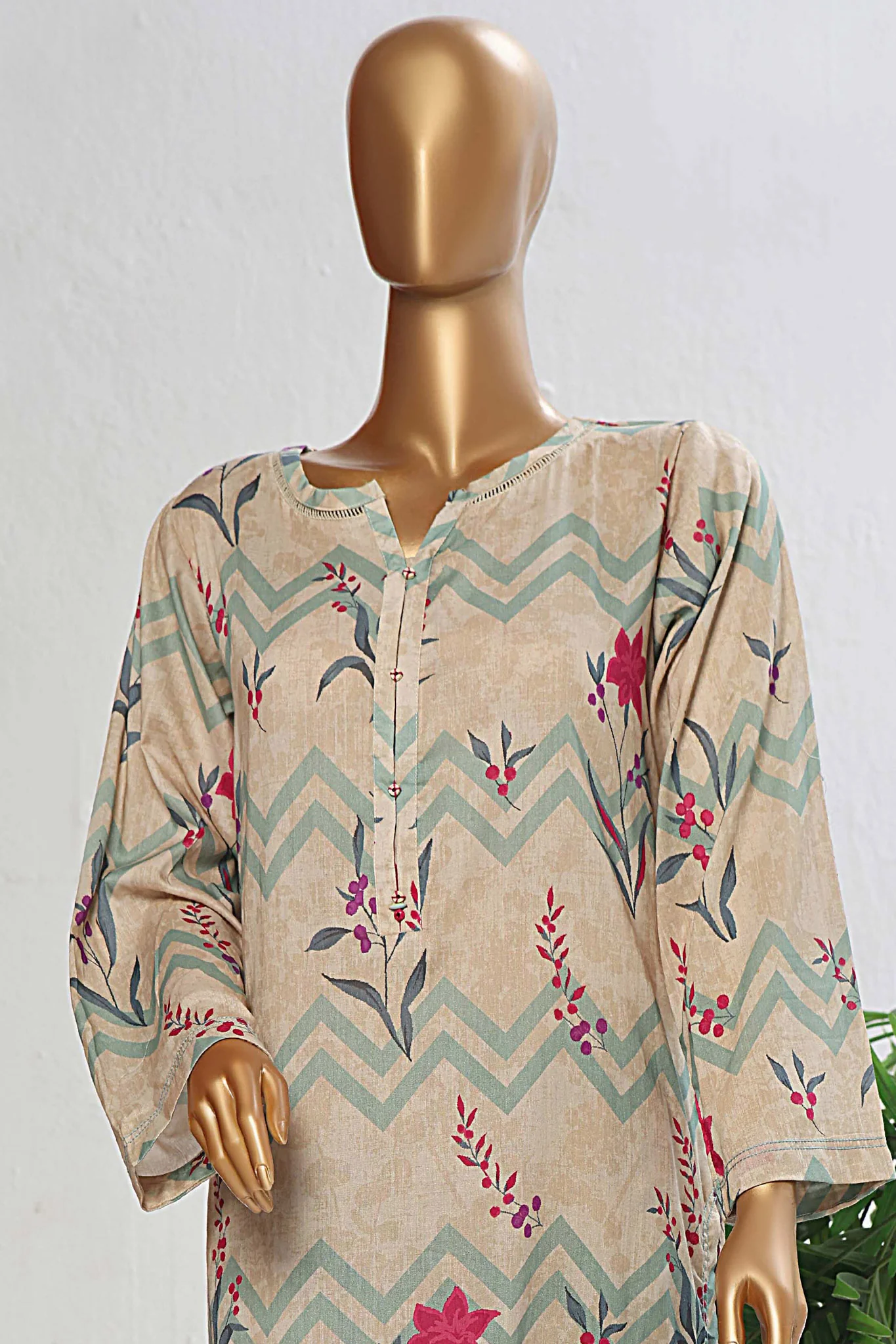 Sada Bahar Stitched 2 Piece Co Ords Printed Lawn Vol-03 Suit-D-4943-Skin - Image 2