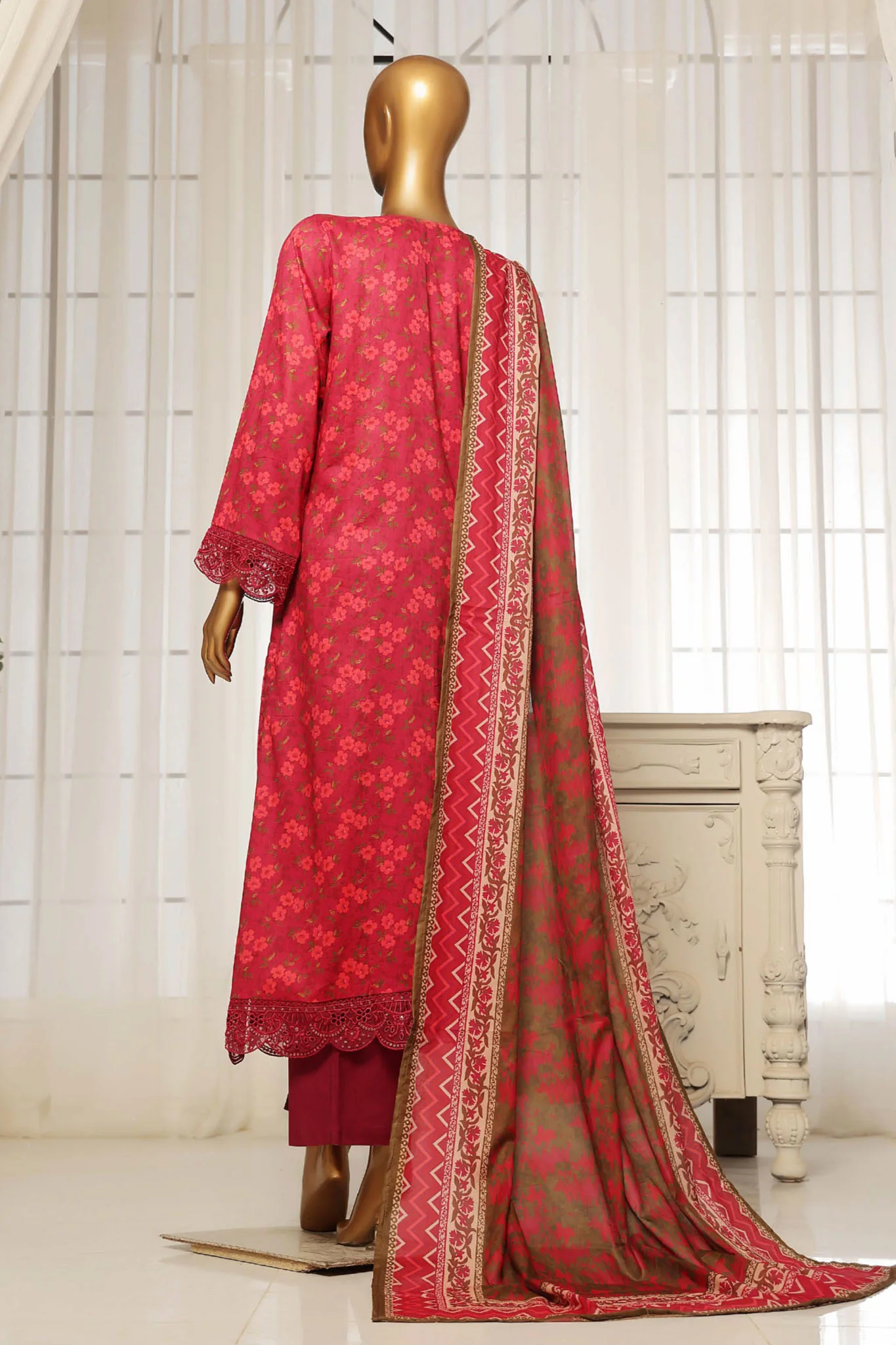 Sada Bahar Stitched 3 Piece Festive Emb Lawn Vol-01 Suit-D-5280-Atishi - Image 3