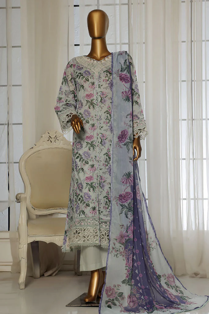 Sada Bahar Stitched 3 Piece Festive Emb Lawn Vol-02 Suit-D-103-Mint