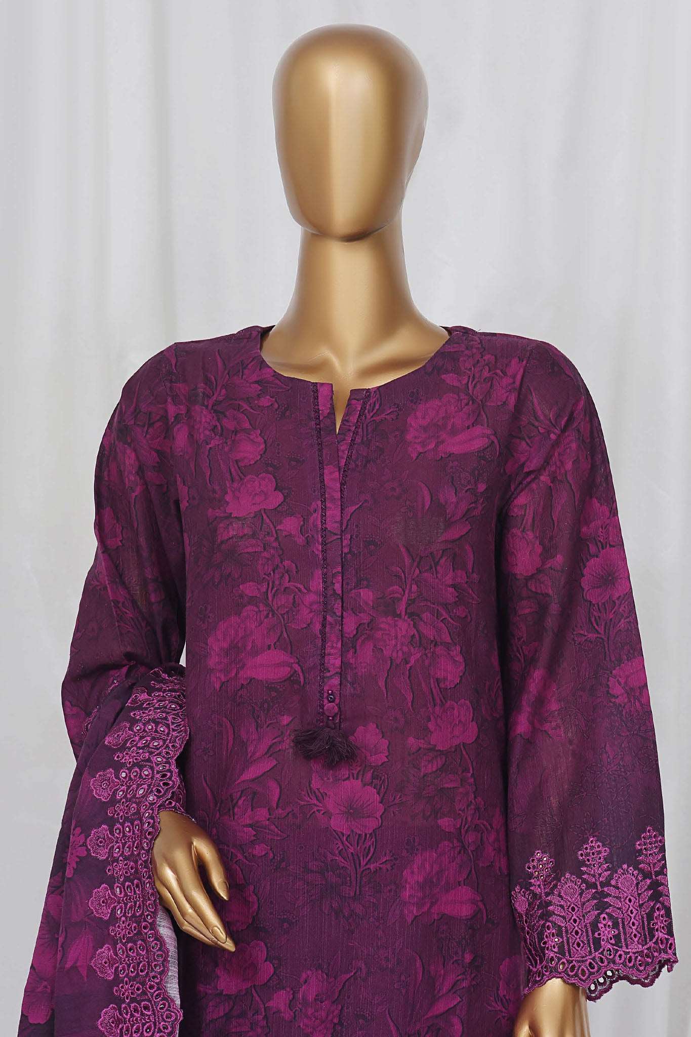 Sada Bahar Stitched 3 Piece Laser Cutwork Chikankari Vol-01 Suit-D-03-A-Purple - Image 2