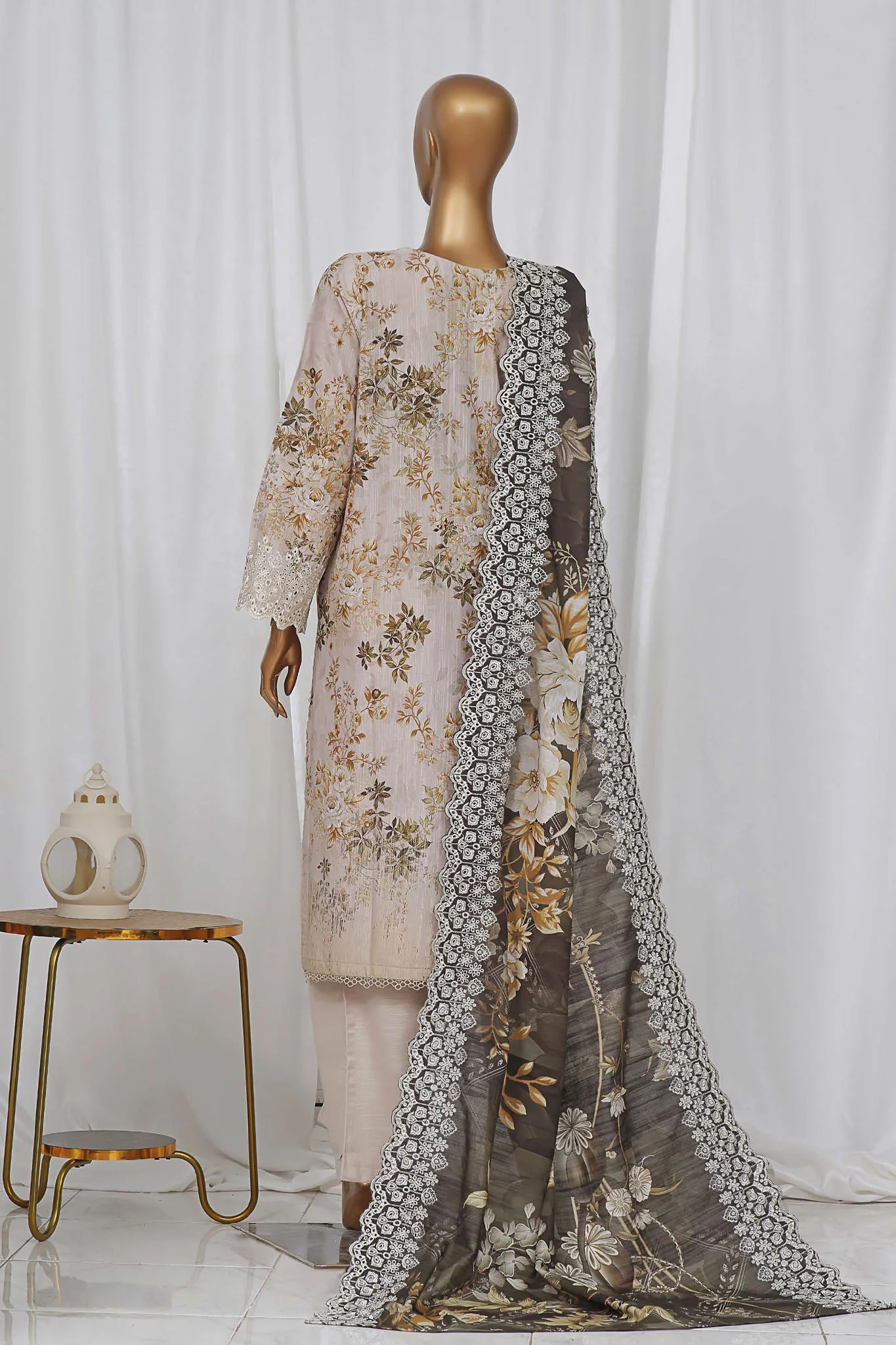 Sada Bahar Stitched 3 Piece Laser Cutwork Chikankari Vol-01 Suit-D-18-A-Skin - Image 3