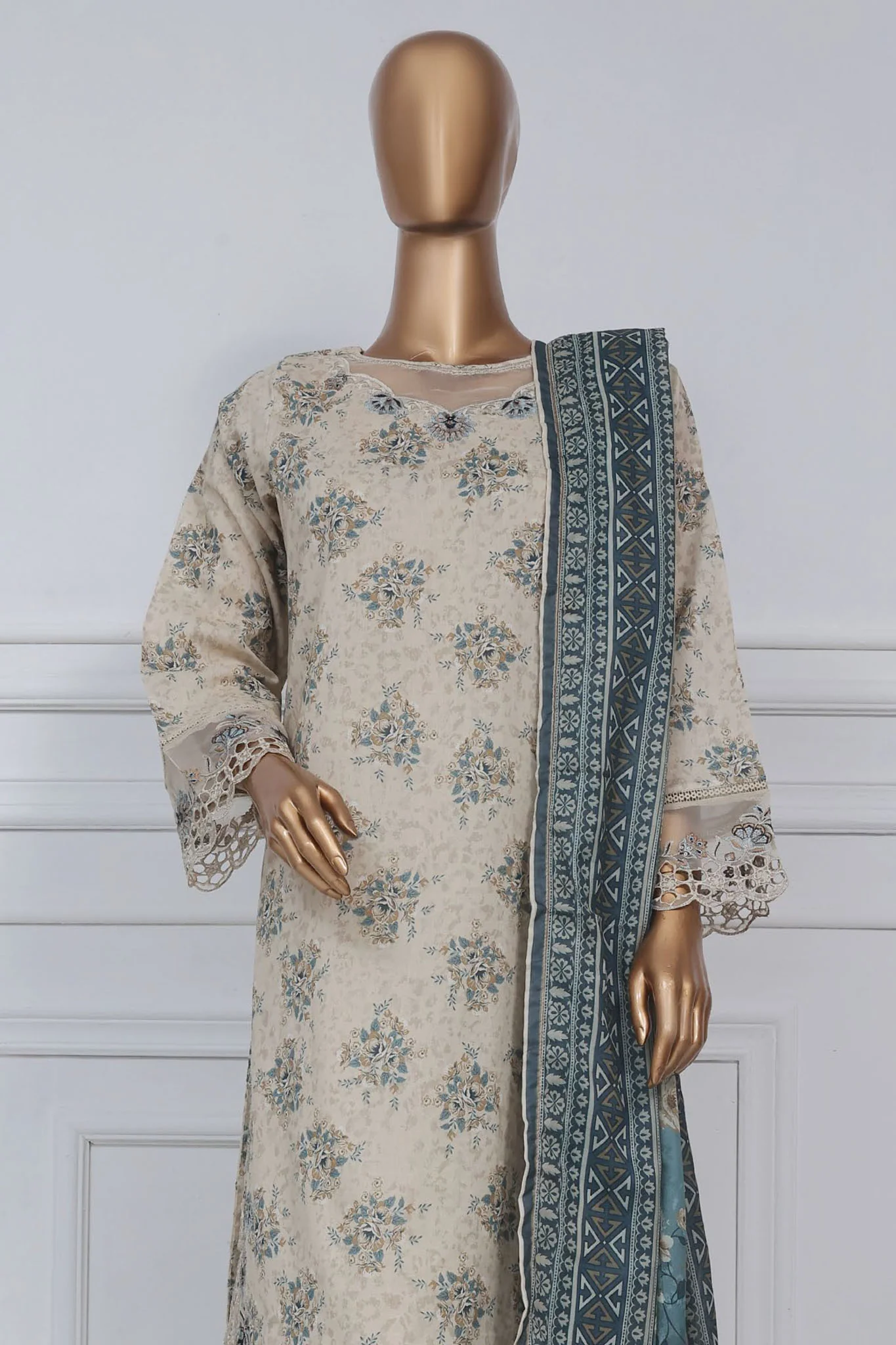 Sada Bahar Stitched 3 Piece Luxury Cutwork Vol-01 Suit-CW-11459-Skin - Image 2