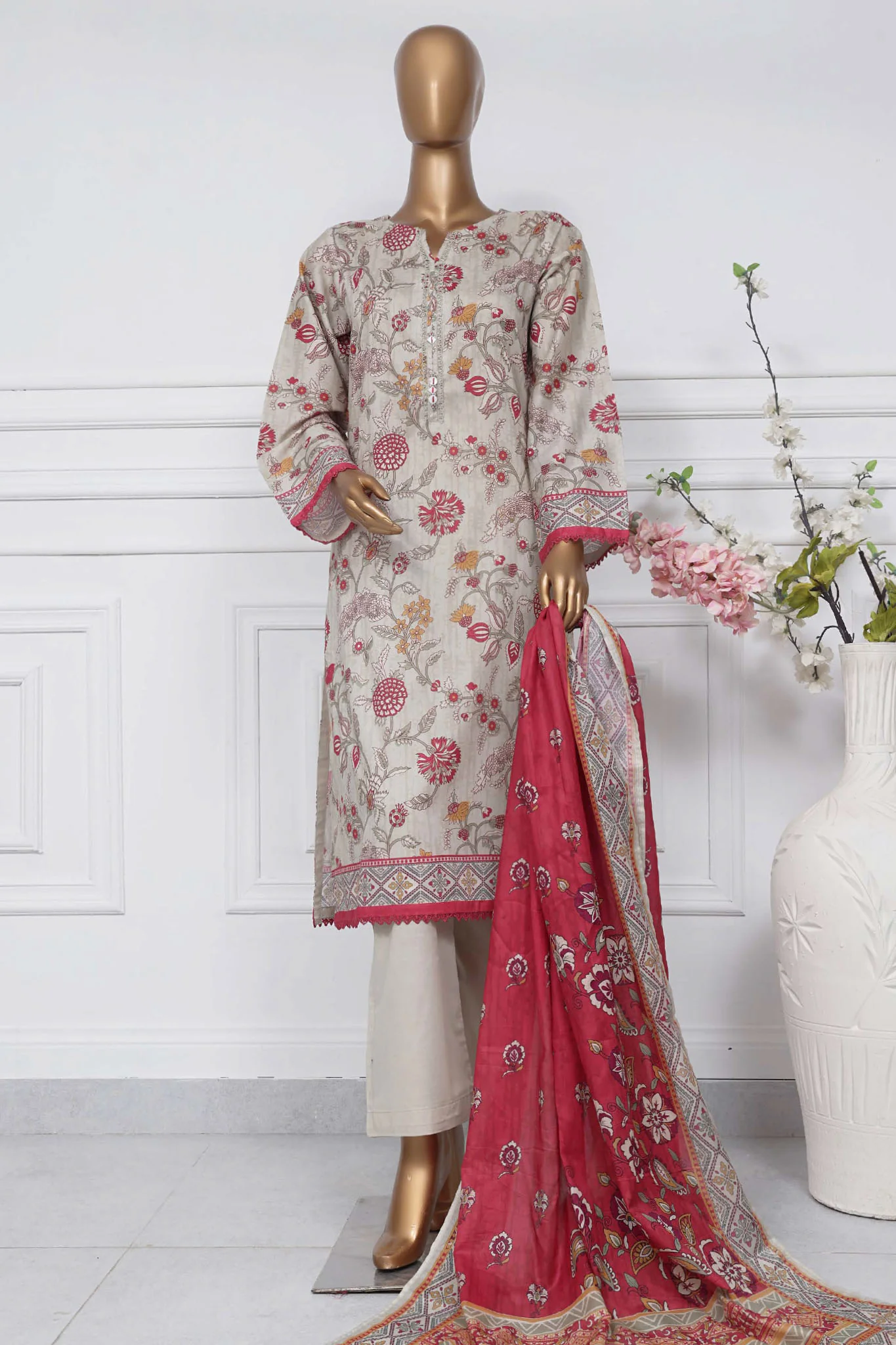 Sada Bahar Stitched 3 Piece Printed Lawn Vol-01 Suit-PR-9527-Skin