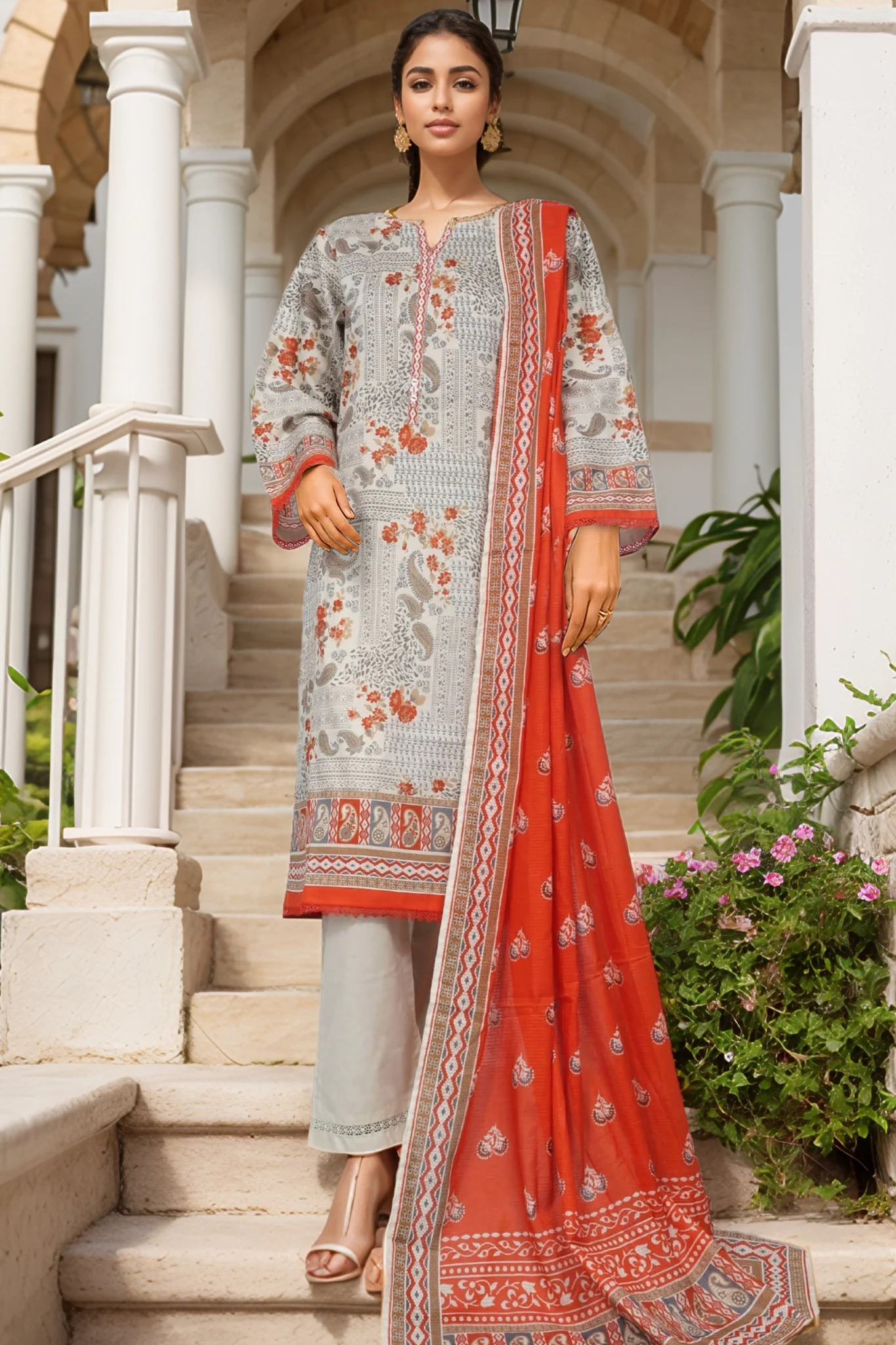 Sada Bahar Stitched 3 Piece Printed Lawn Vol-01 Suit-PR-2746-Skin