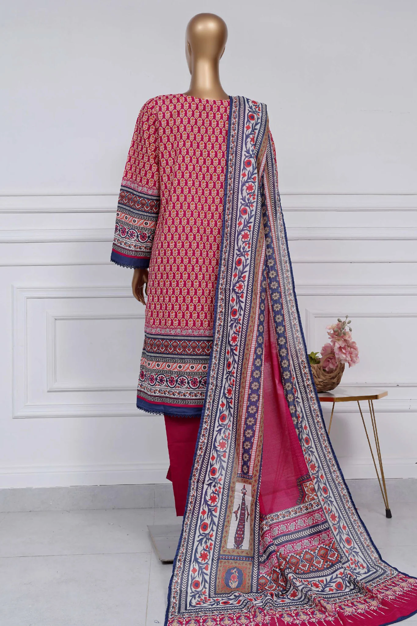 Sada Bahar Stitched 3 Piece Printed Lawn Vol-02 Suit-PR-1284-ATISHI - Image 3