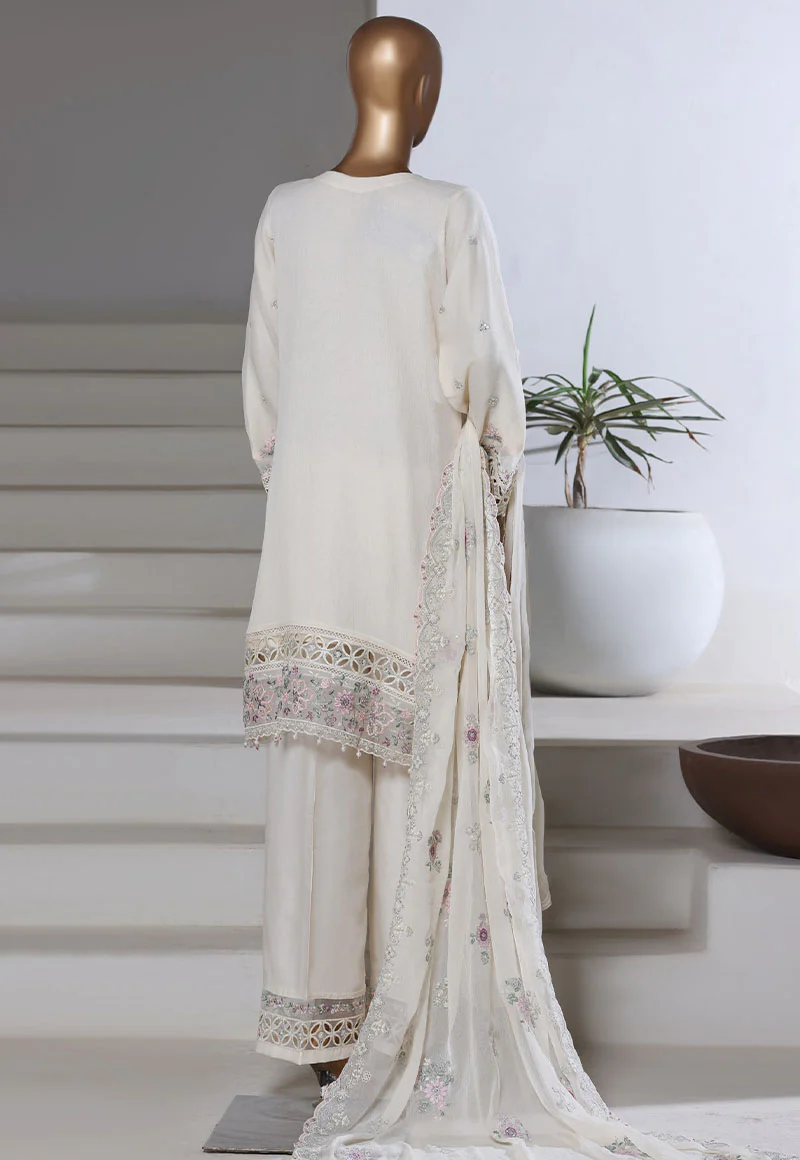 Afsany By Sada Bahar Stitched 3 Piece Luxury Chiffon Vol-15 Suit-CR-30 CREAM - Image 5