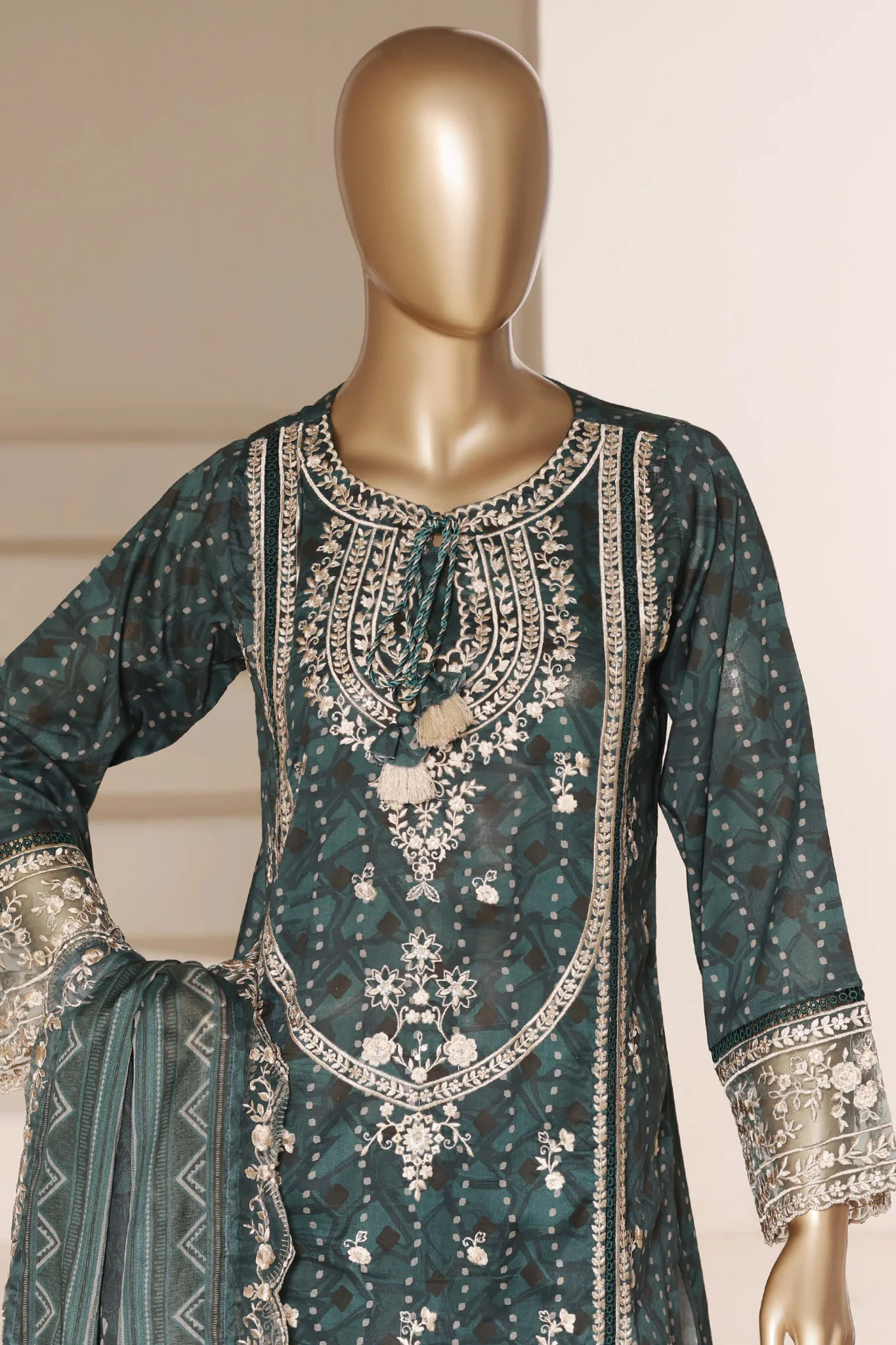 Signature By Sada Bahar Stitched 3 Piece Festive Emb Vol-02 Suit-ED-7714-GREEN - Image 2