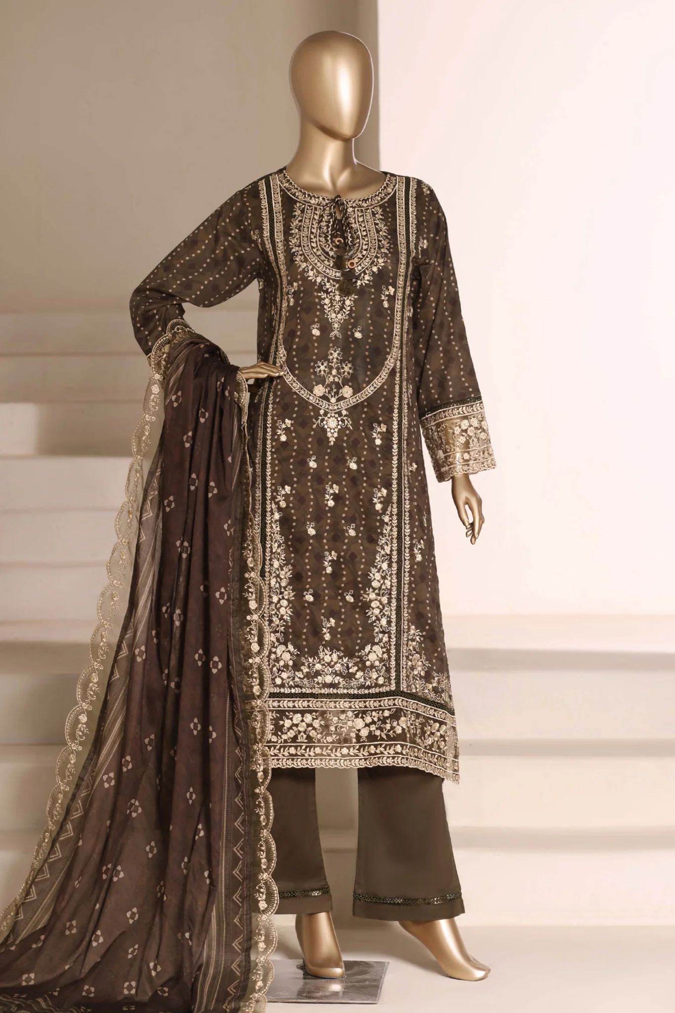 Signature By Sada Bahar Stitched 3 Piece Festive Emb Vol-02 Suit-ED-7716-KAI GREEN