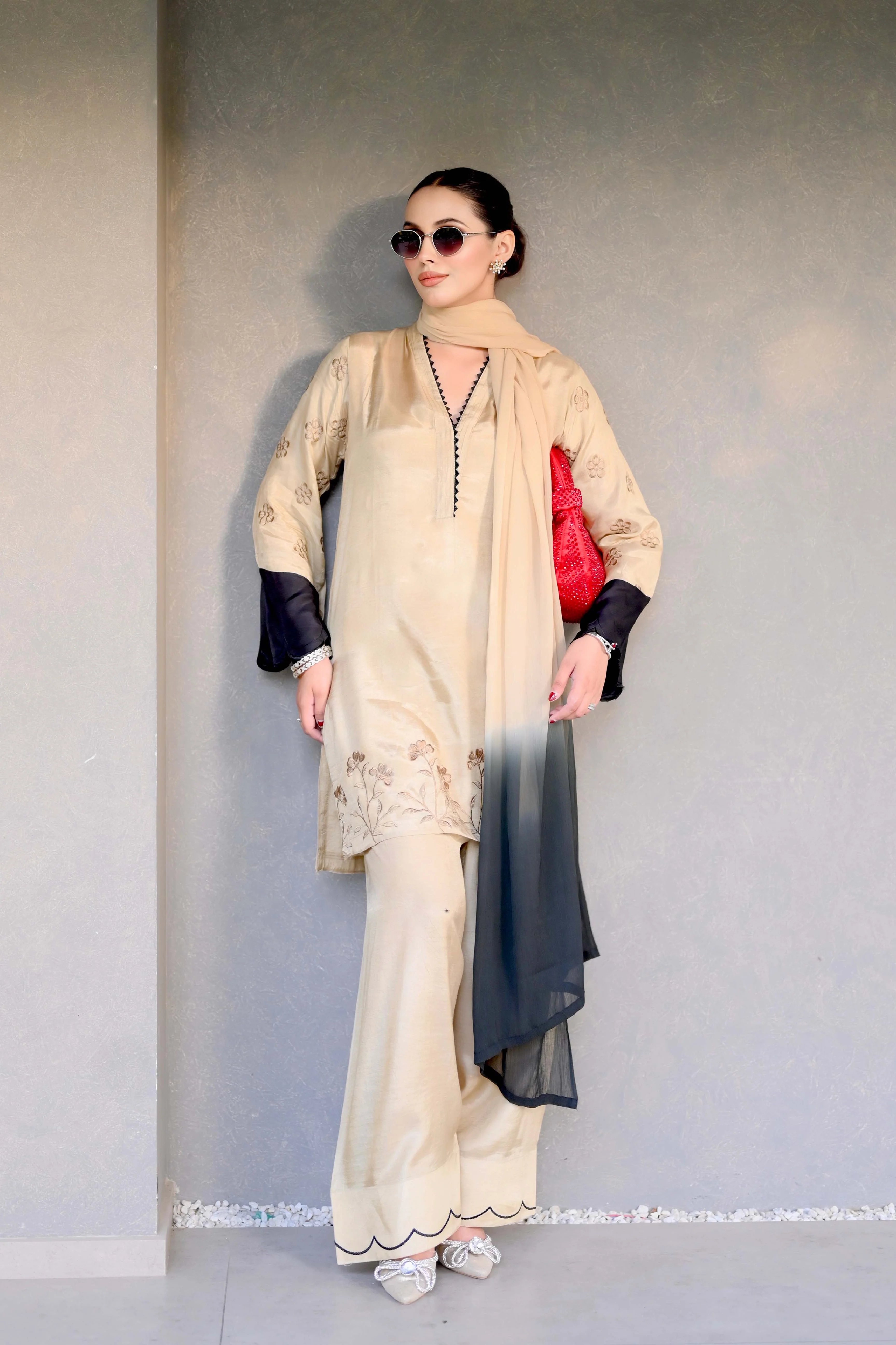 Zayne By Mashrib Stitched Summer Vol-01 Suit-Sahra - 3pc