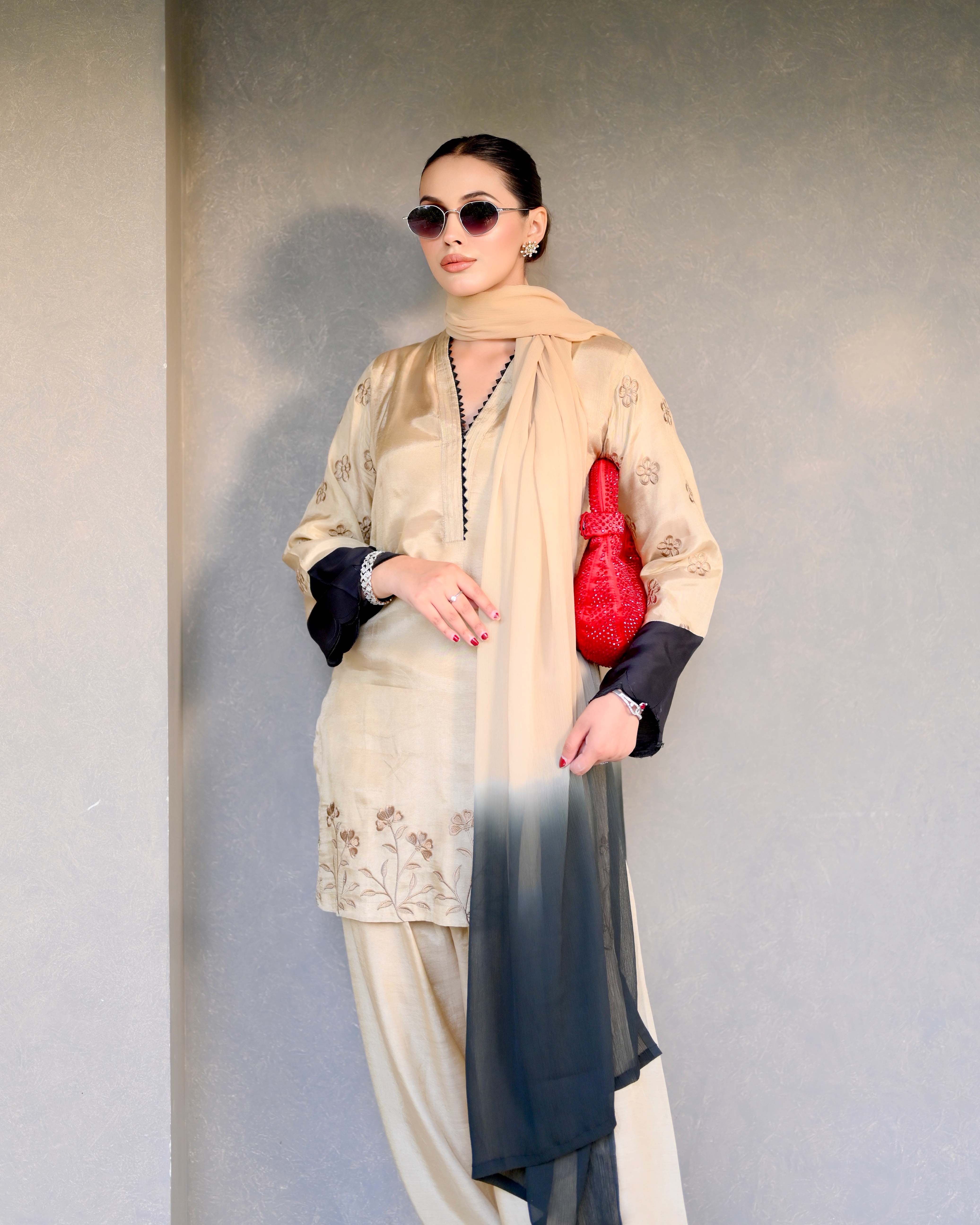 Zayne By Mashrib Stitched Summer Vol-01 Suit-Sahra - 3pc - Image 5