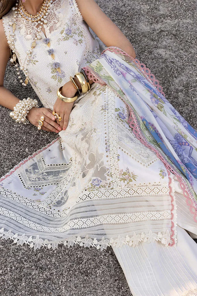Saira Shakira Unstitched 3 Piece Luxury Lawn Suit-CECIL-B - Image 4