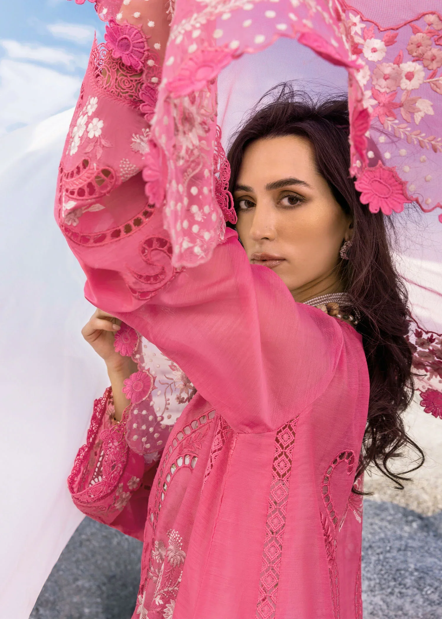 Saira Shakira Unstitched 3 Piece Luxury Lawn Suit-SAMARA-B - Image 4