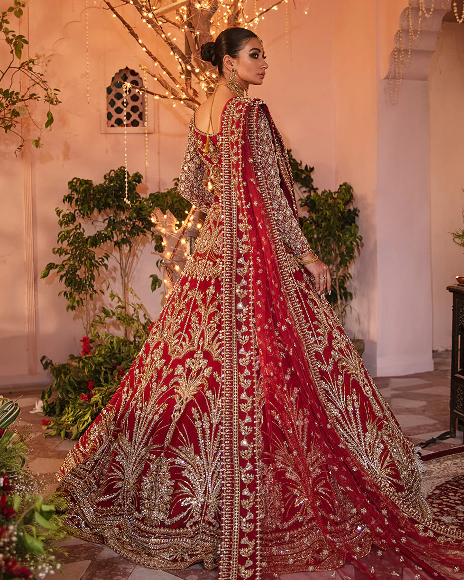 Mehernaaz By Gulaal Unstitched 3 Piece Bridal Couture Suit-Sairah B-07 - Image 3