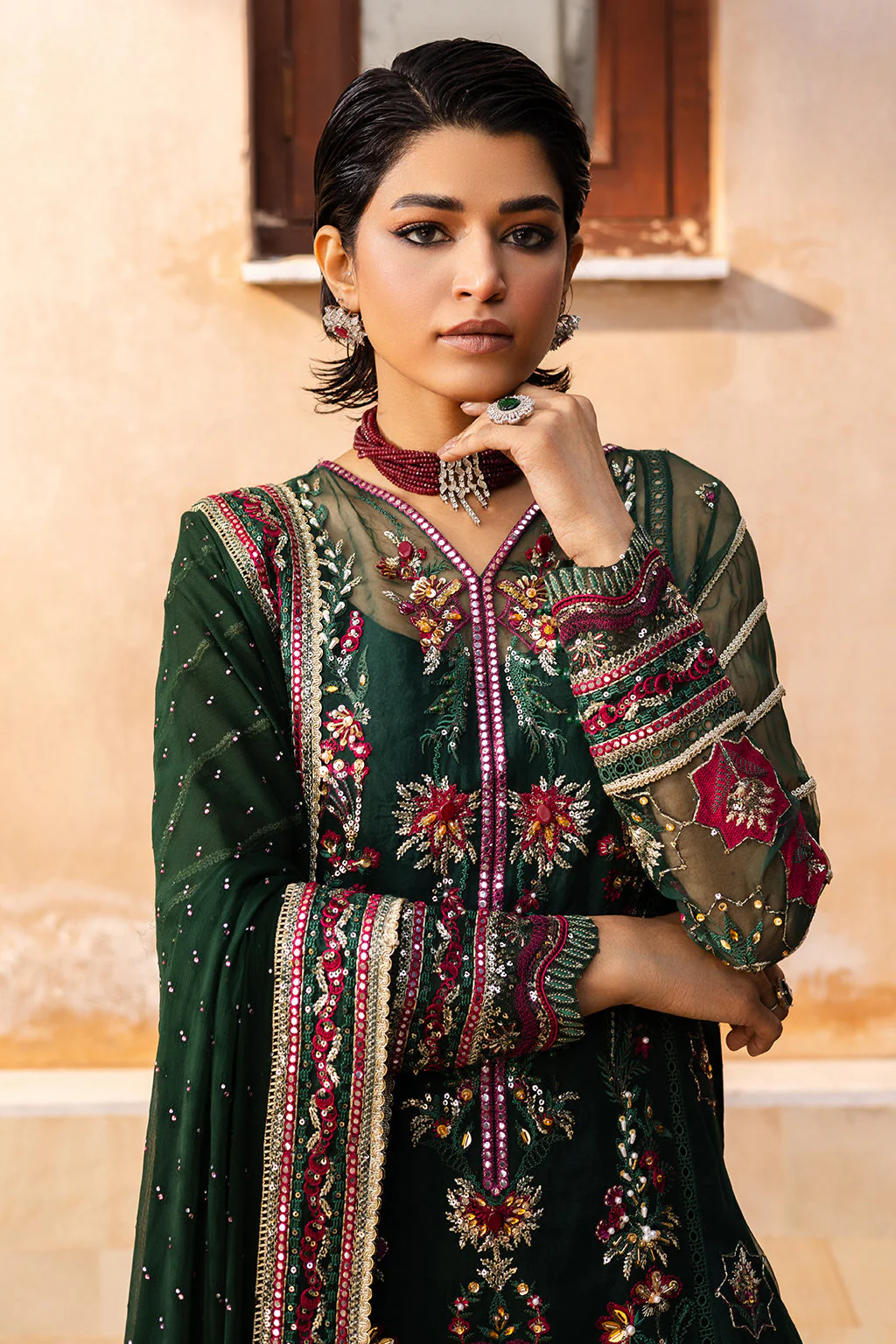 Jahan By Meeral Unstitched 3 Piece Formals Suit-SANDALI - Image 3