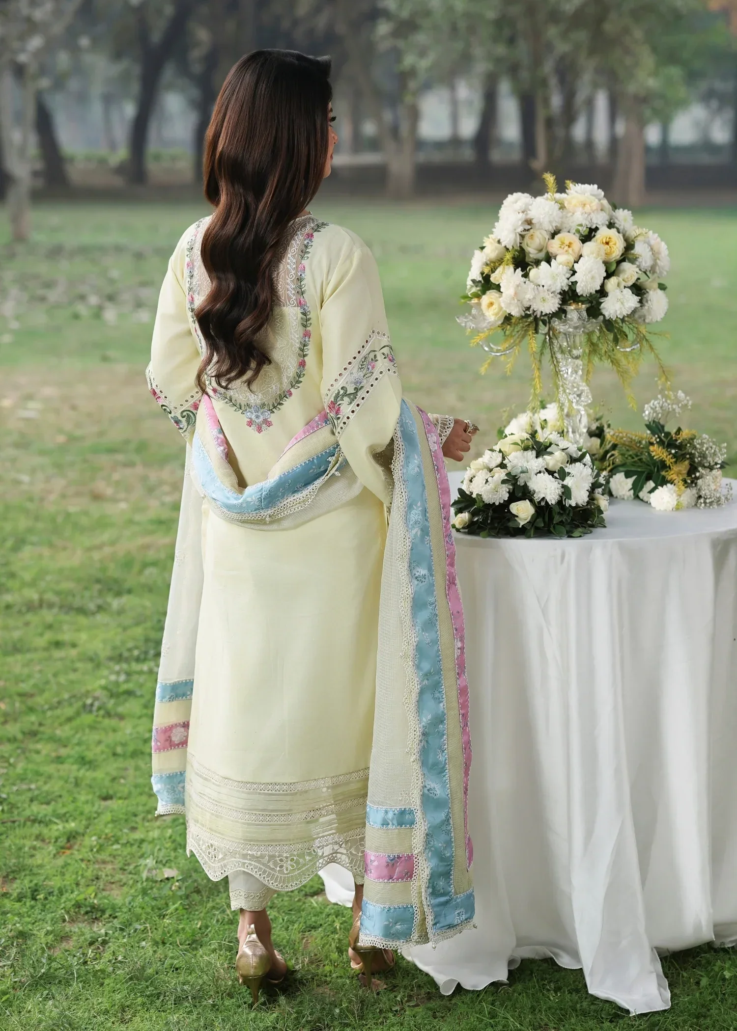 Tales Of Petals By Sardinia Unstitched 3 Piece Luxury Summer Suit-DAISY DREAM - Image 2