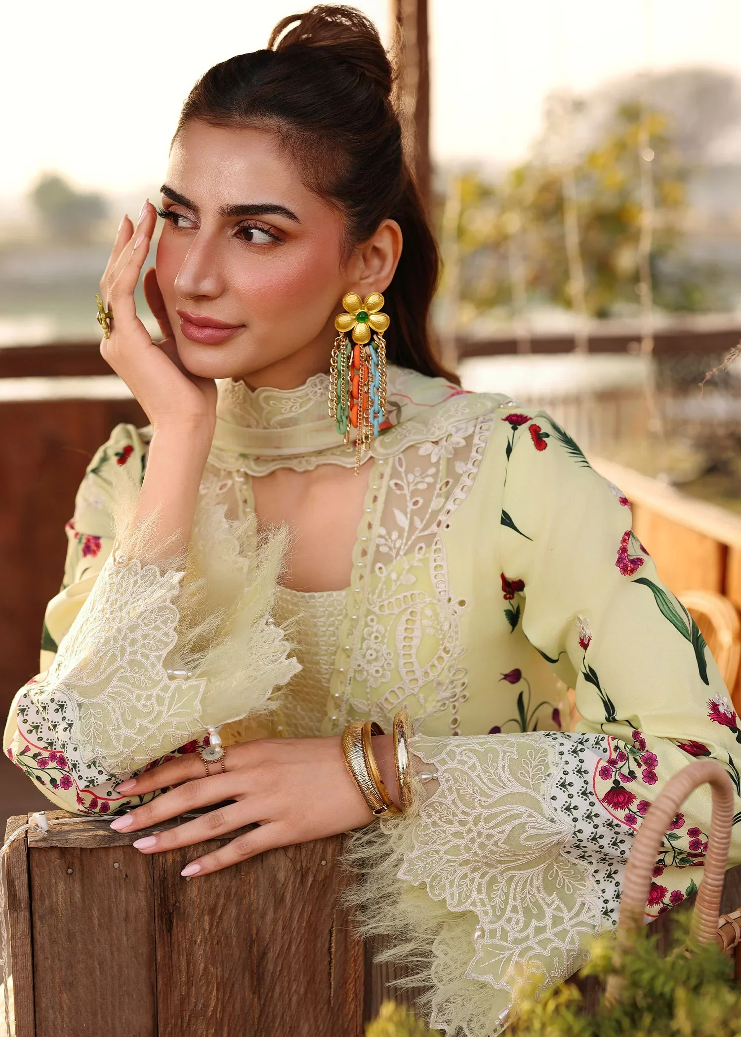 Sardinia Unstitched 3 Piece Festive Lawn Suit-Sunlit - Image 5