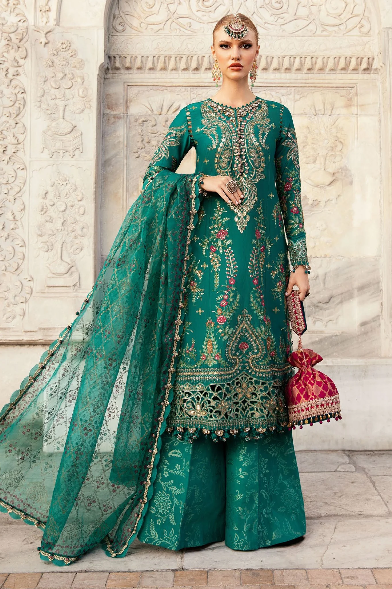 Sateen By Maria B Unstitched 3 Piece Luxury Formals Suit-CST-05