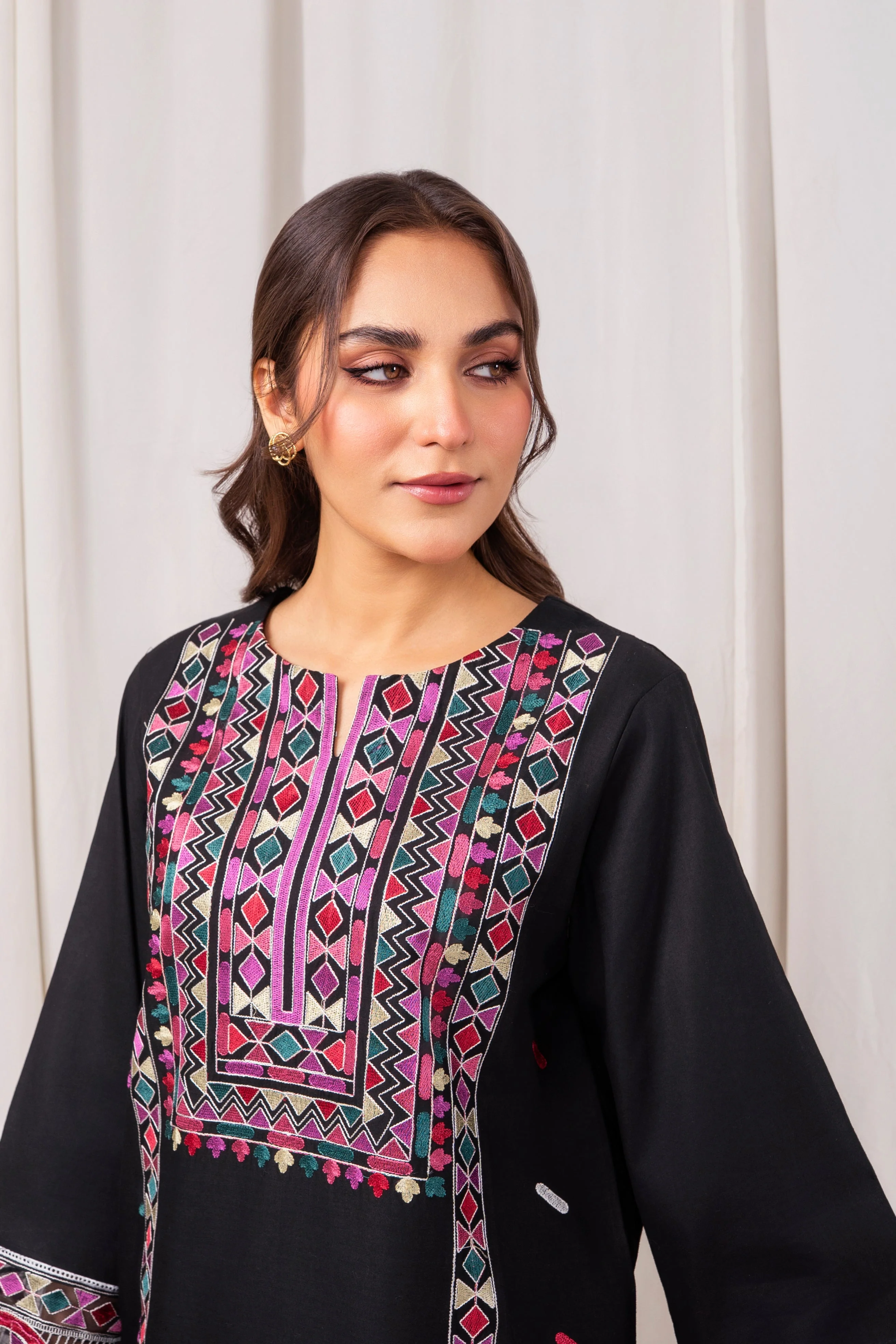 Zoya Zafar Stitched 2 Piece Cotton Suit-Satrangi Sindh - Image 5
